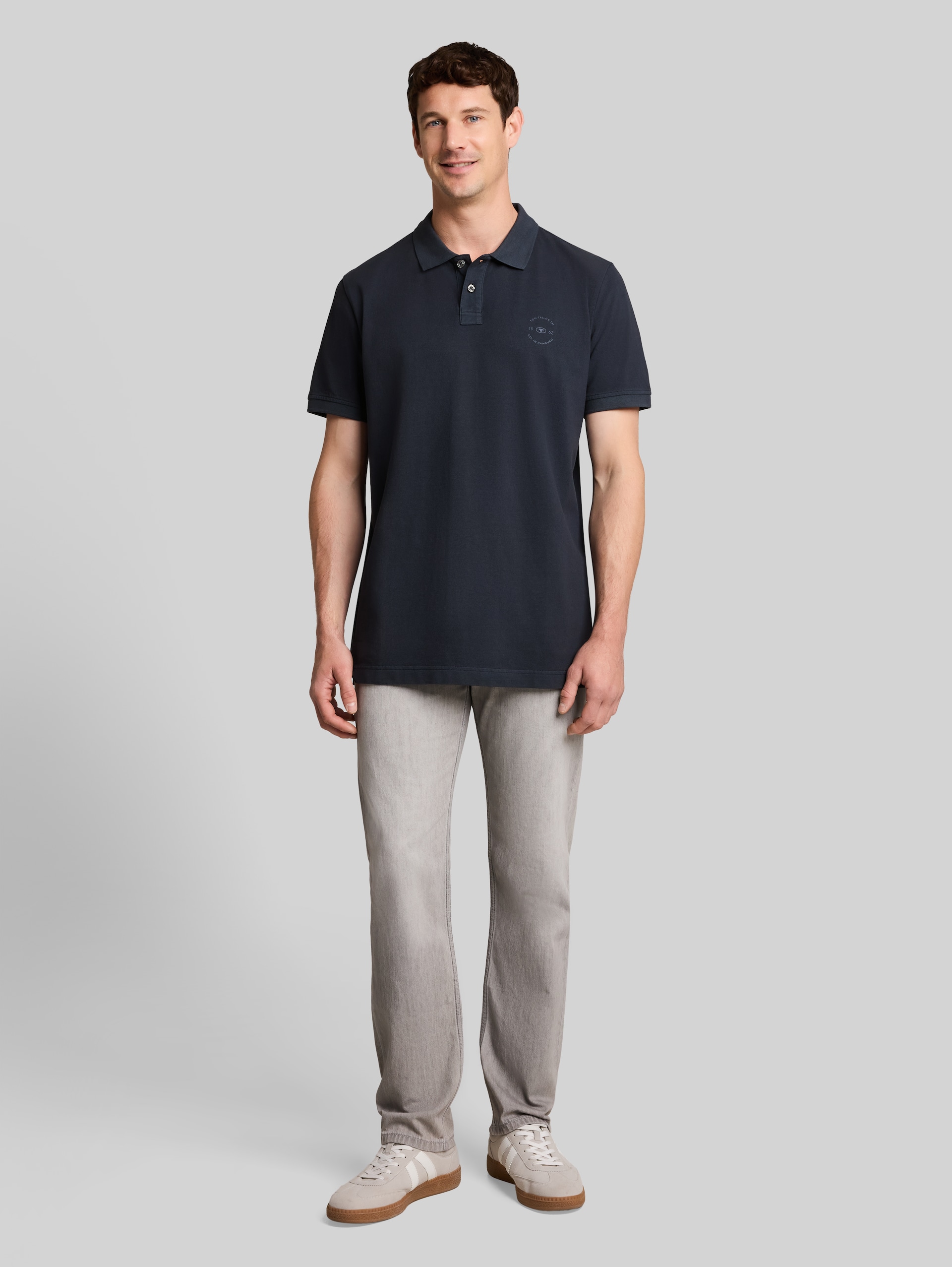 Piqué poloshirt met logoprint - sky captain blue