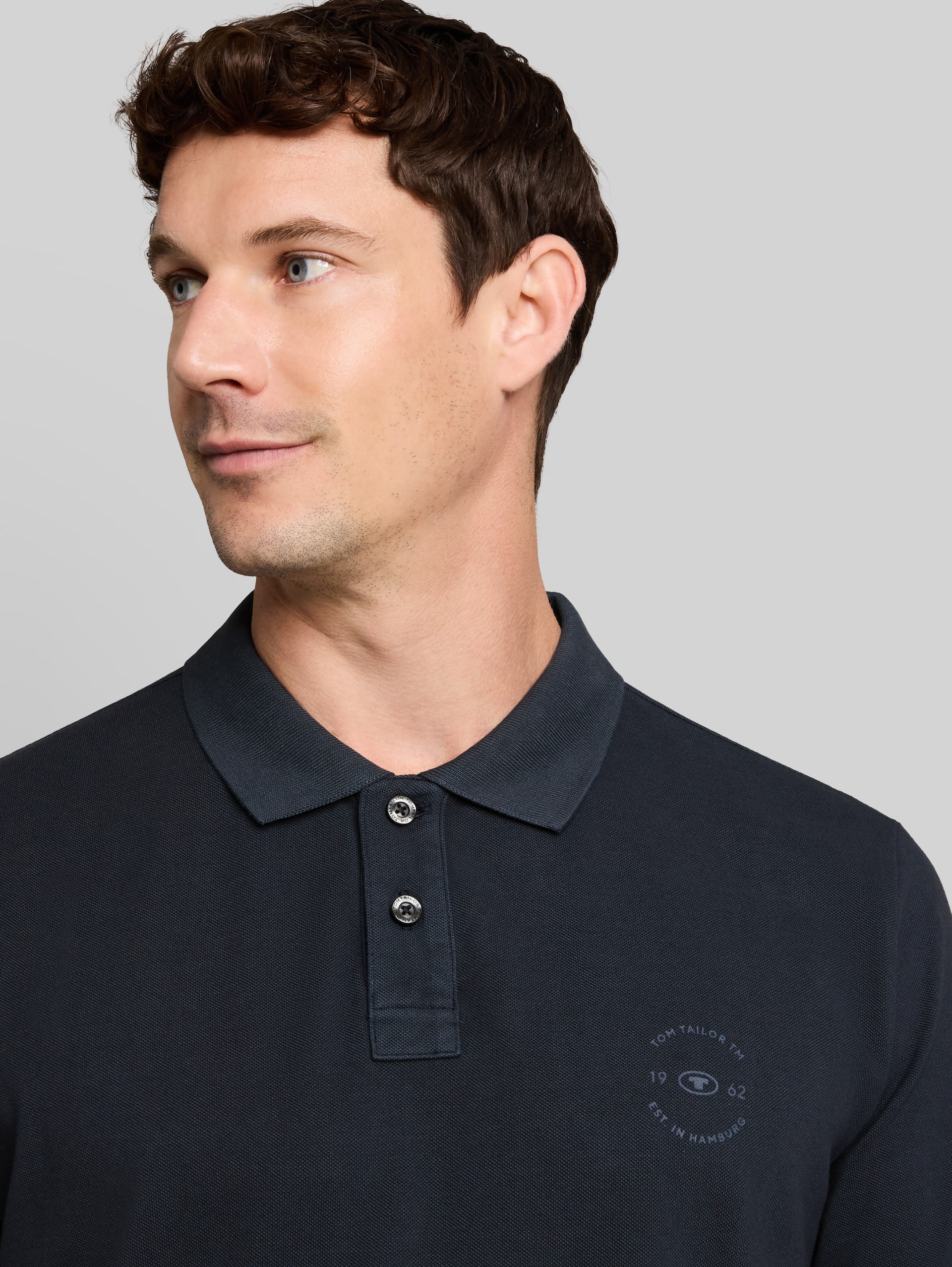 Piqué poloshirt met logoprint - sky captain blue