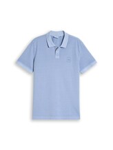 Niet geselecteerd, Piqué poloshirt met logoprint door Tom Tailor, blauw