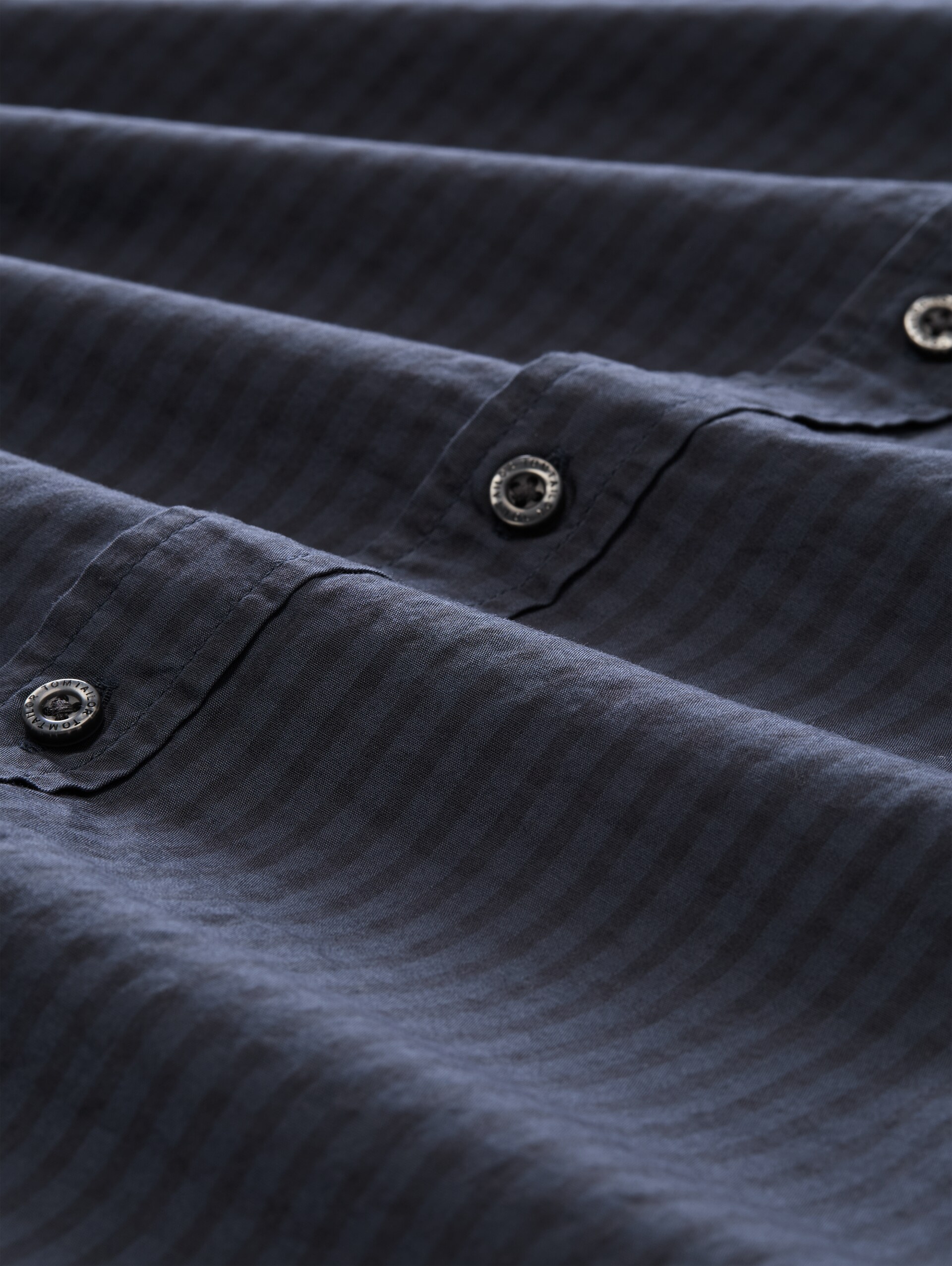 Regular fit overhemd met korte mouwen en ruitpatroon - navy check - Materiaalweergave
