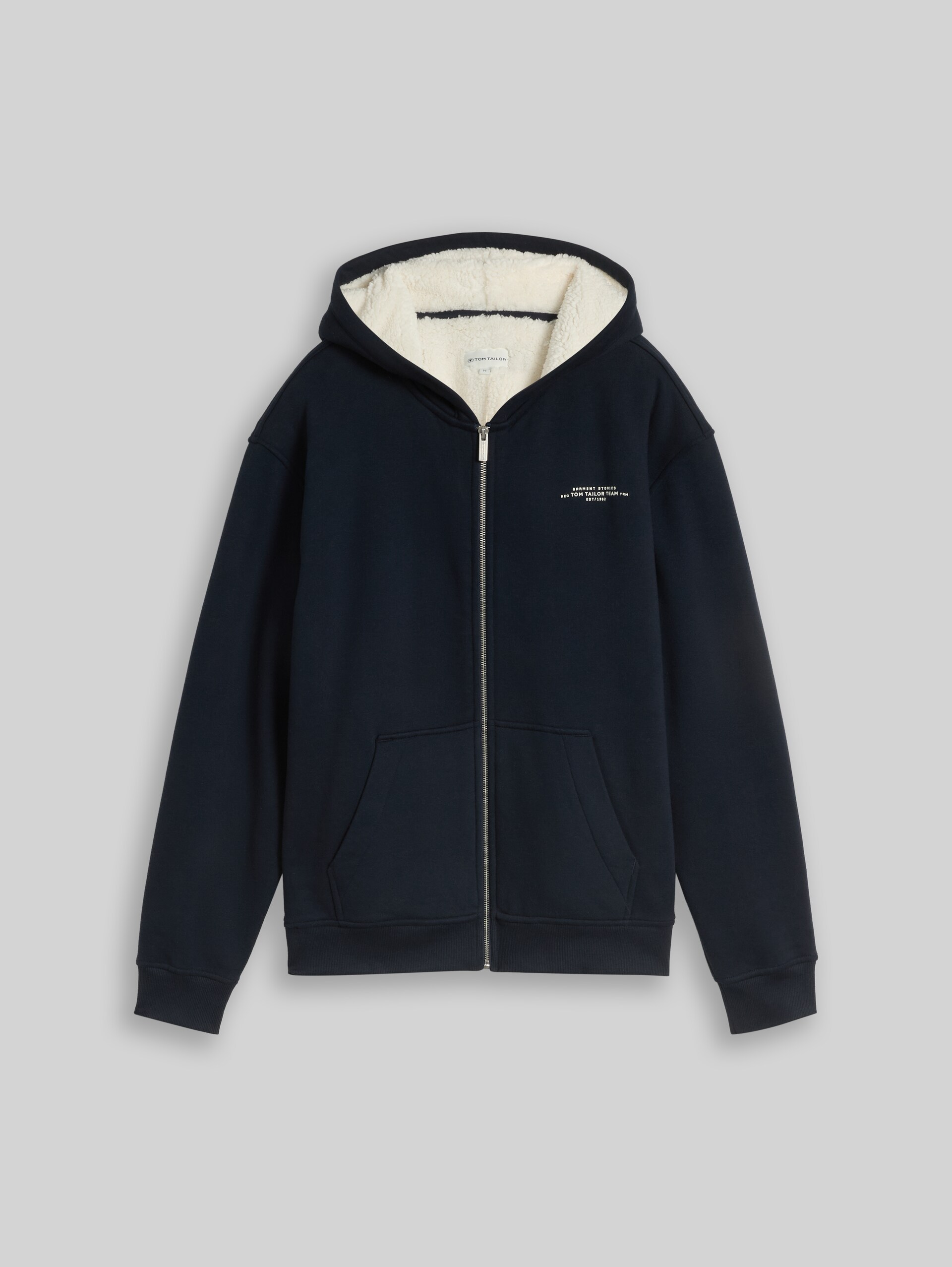 Veste sweat à capuche doublée avec logo imprimé - sky captain blue - Vue de face du produit