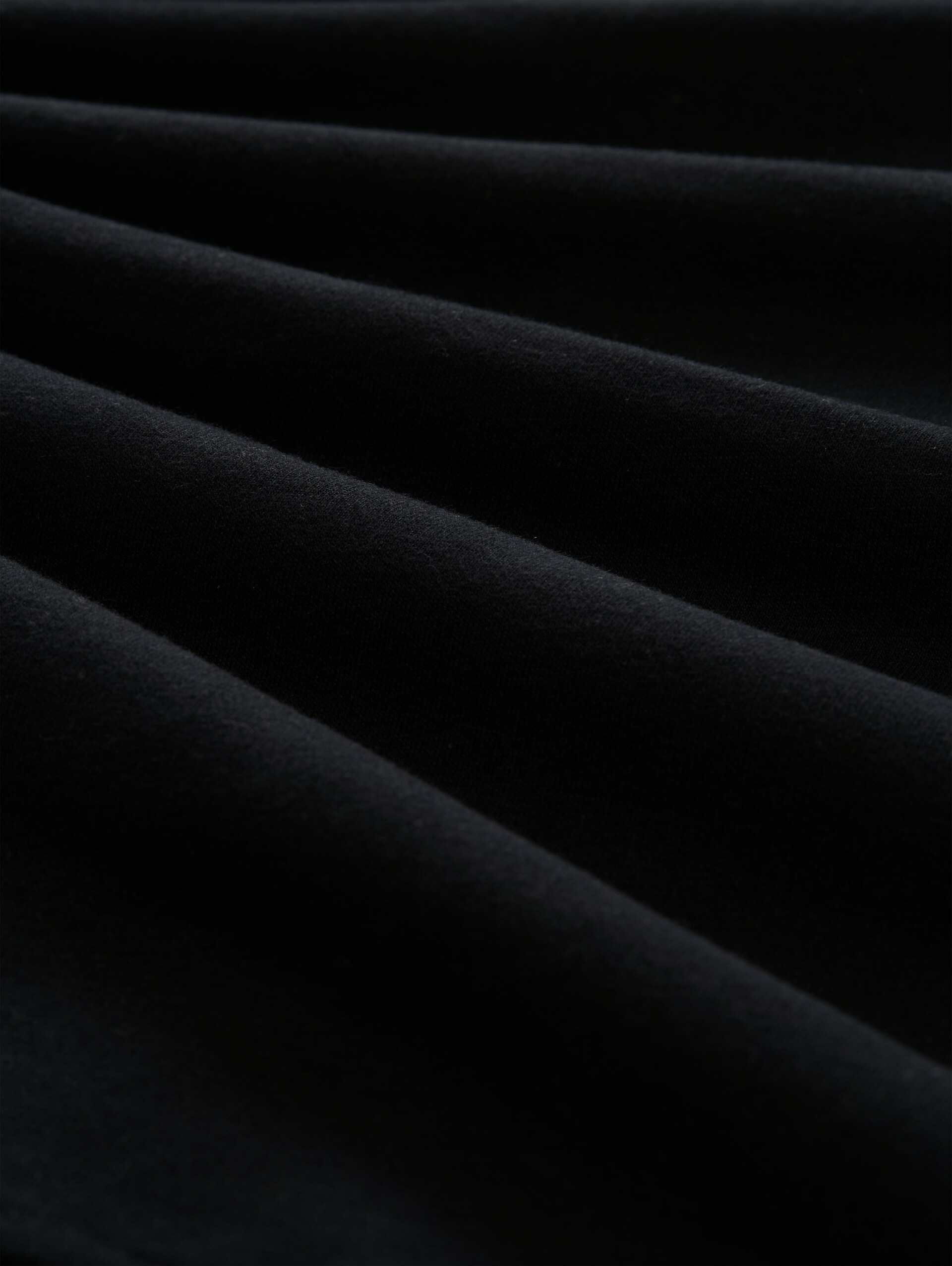 Veste sweat à capuche doublée avec logo imprimé - Black - Vue de la matière