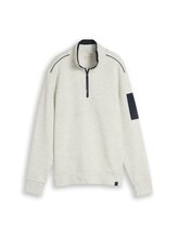 Ausgewählt, Troyer Sweatshirt mit aufgesetzter Ärmeltasche von Tom Tailor, weiß