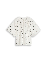 Geselecteerd, Popelineblouse met stippen door Tom Tailor, wit