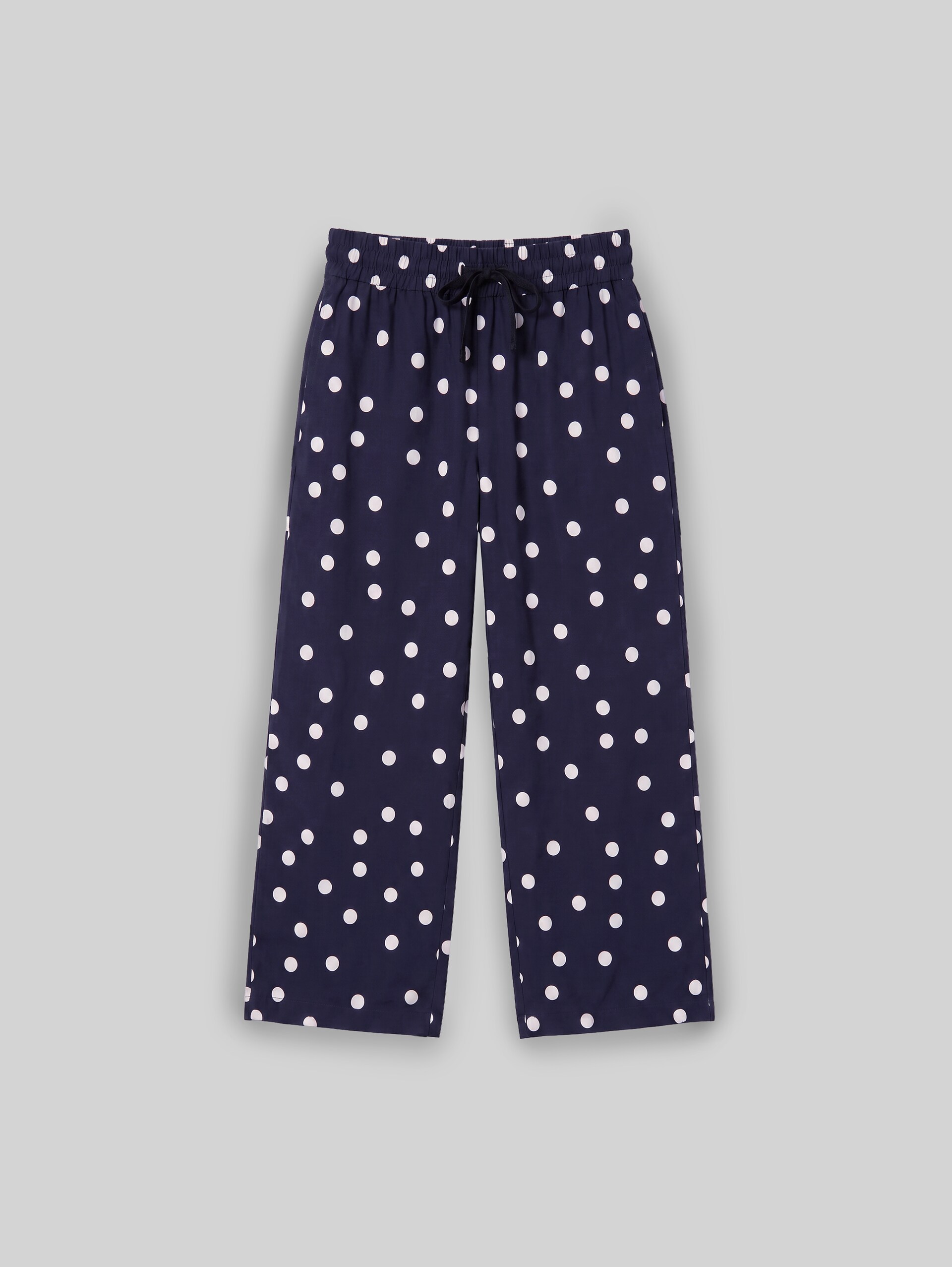 Culotte van viscose - navy big dot design - Product vooraanzicht