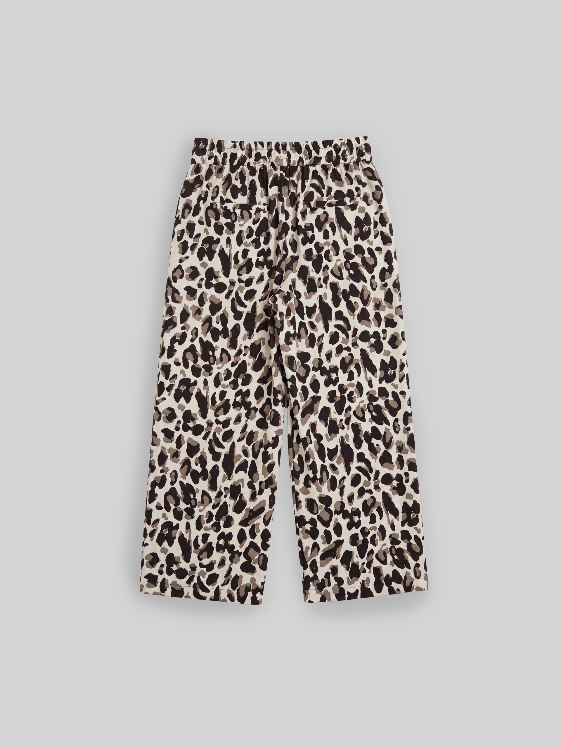 Culotte van viscose - brown beige leo print
