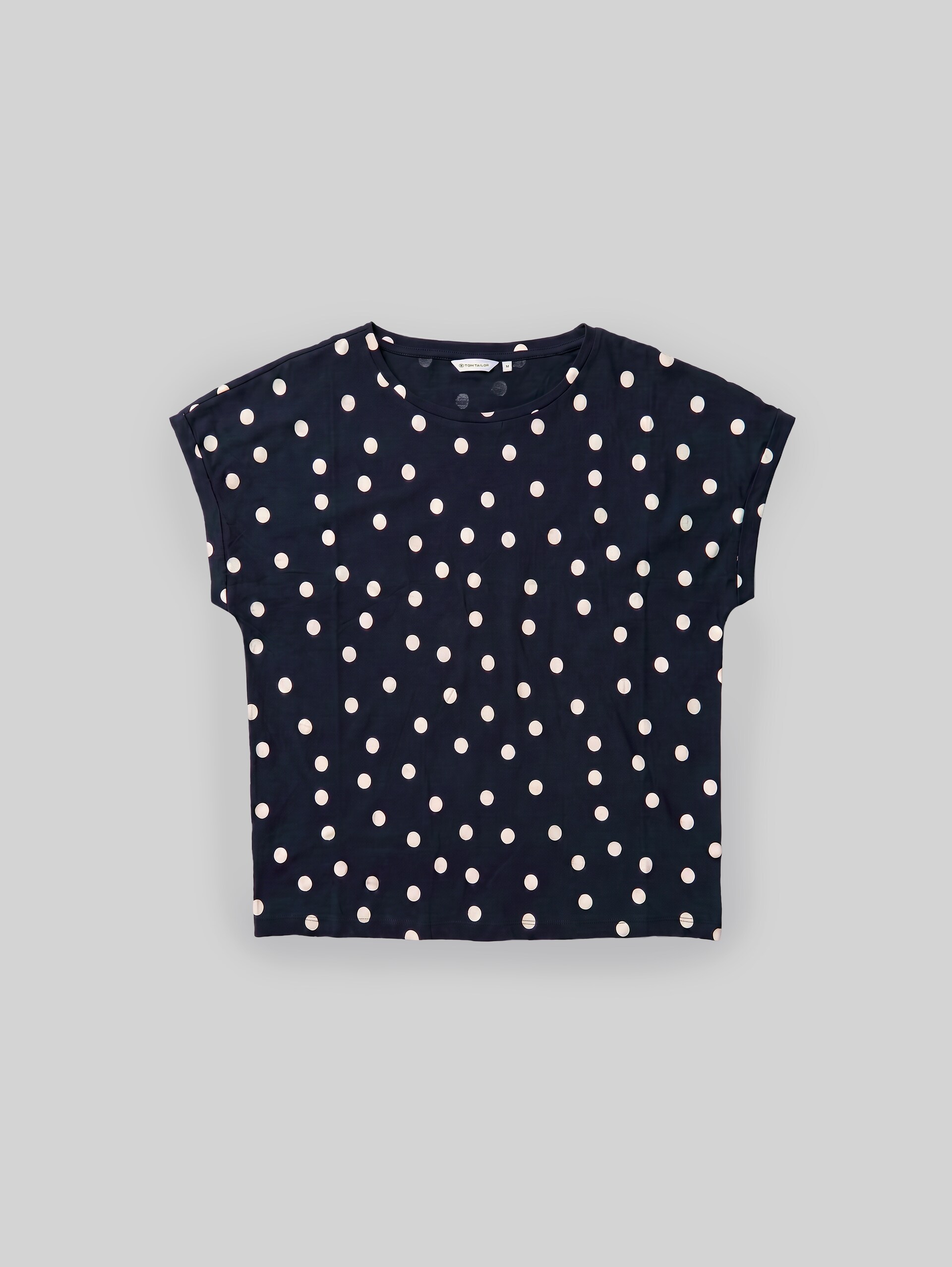 T-Shirt mit Allover-Print - navy big dot design - Vorder-Produkt-Ansicht