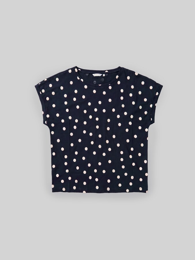 T-shirt à imprimé intégral par Women, navy big dot design