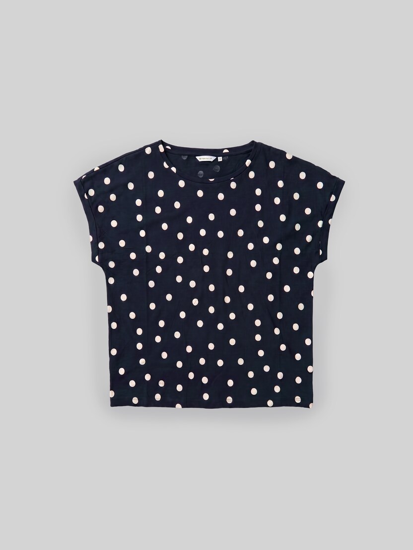 T-shirt avec imprimé all-over par Women, navy big dot design