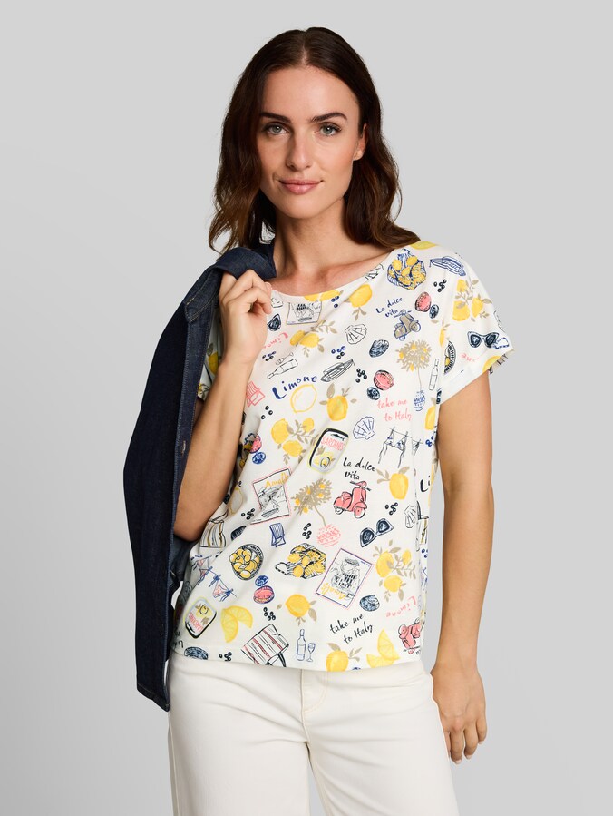 T-Shirt mit Allover-Print von Women, summerly lemon print