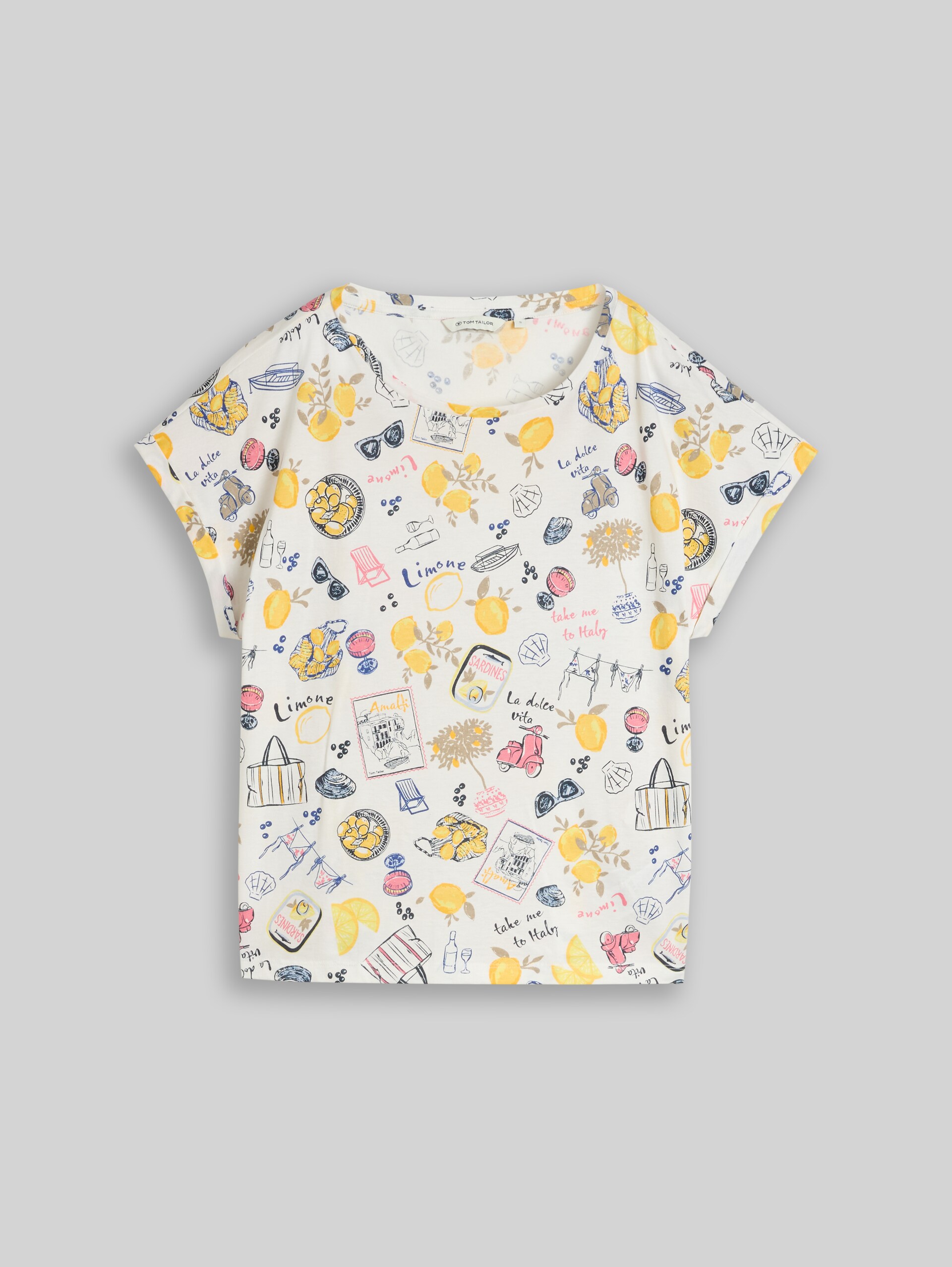 T-Shirt mit Allover-Print - summerly lemon print - Vorder-Produkt-Ansicht