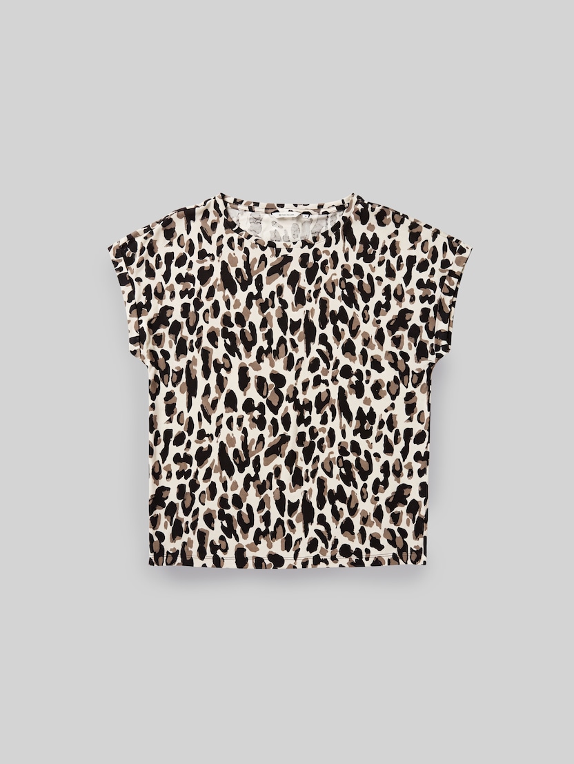 T-shirt avec imprimé all-over par Women, brown beige leo print