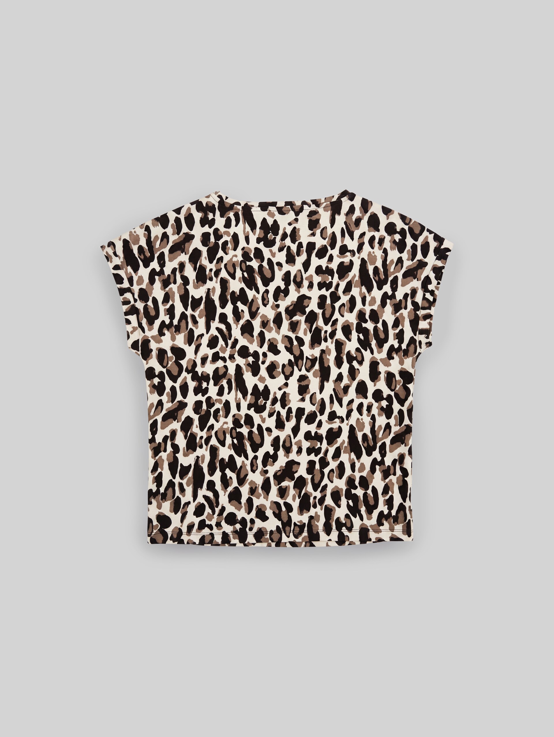 T-Shirt mit Allover-Print - brown beige leo print