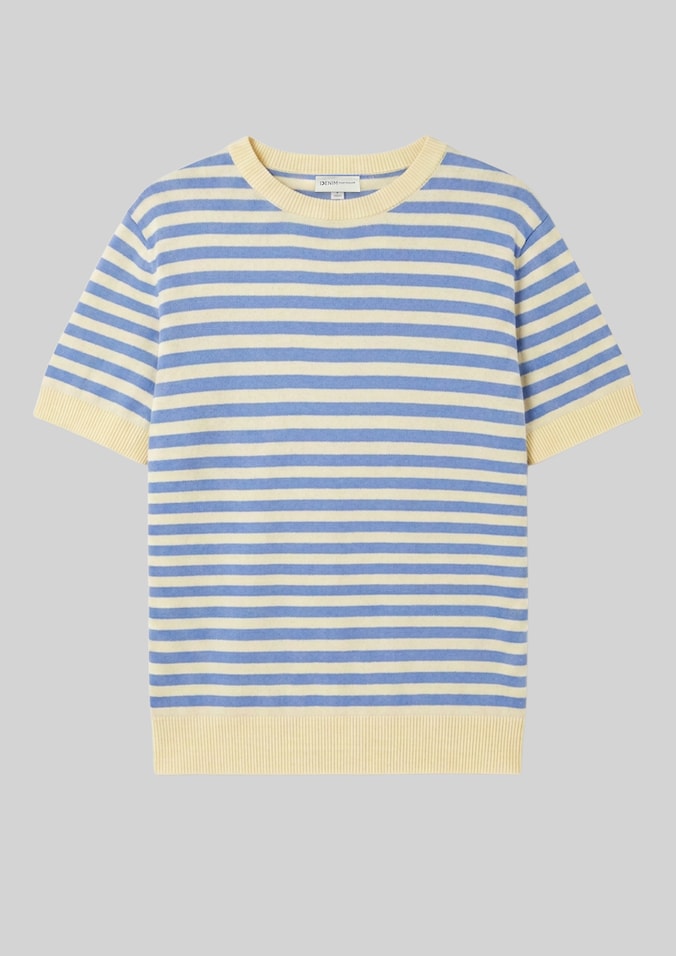 Gebreide trui met streepmotief door Denim Female, mid blue white stripe