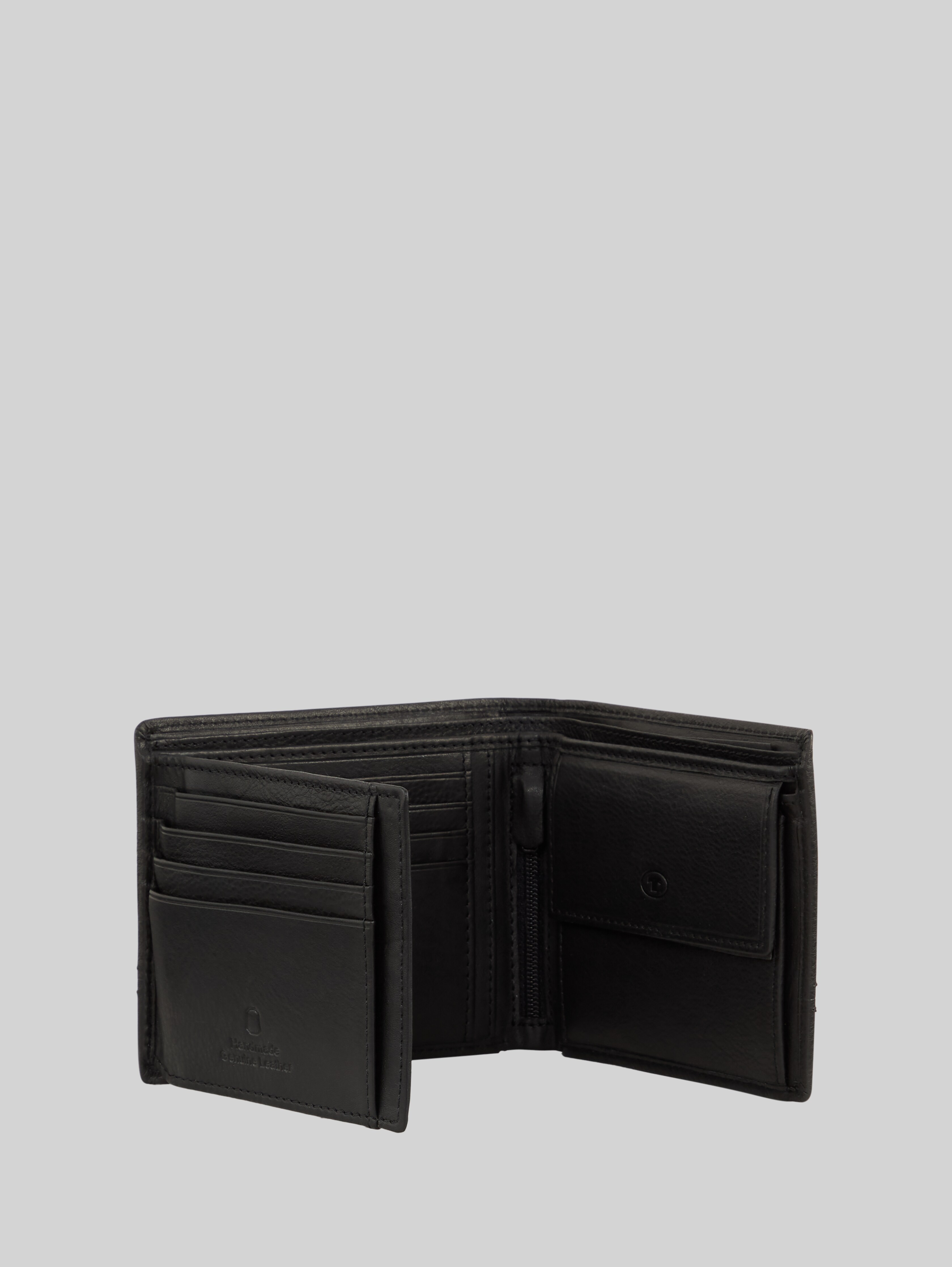 TTJERRIE leather wallet in black by Tom Tailor