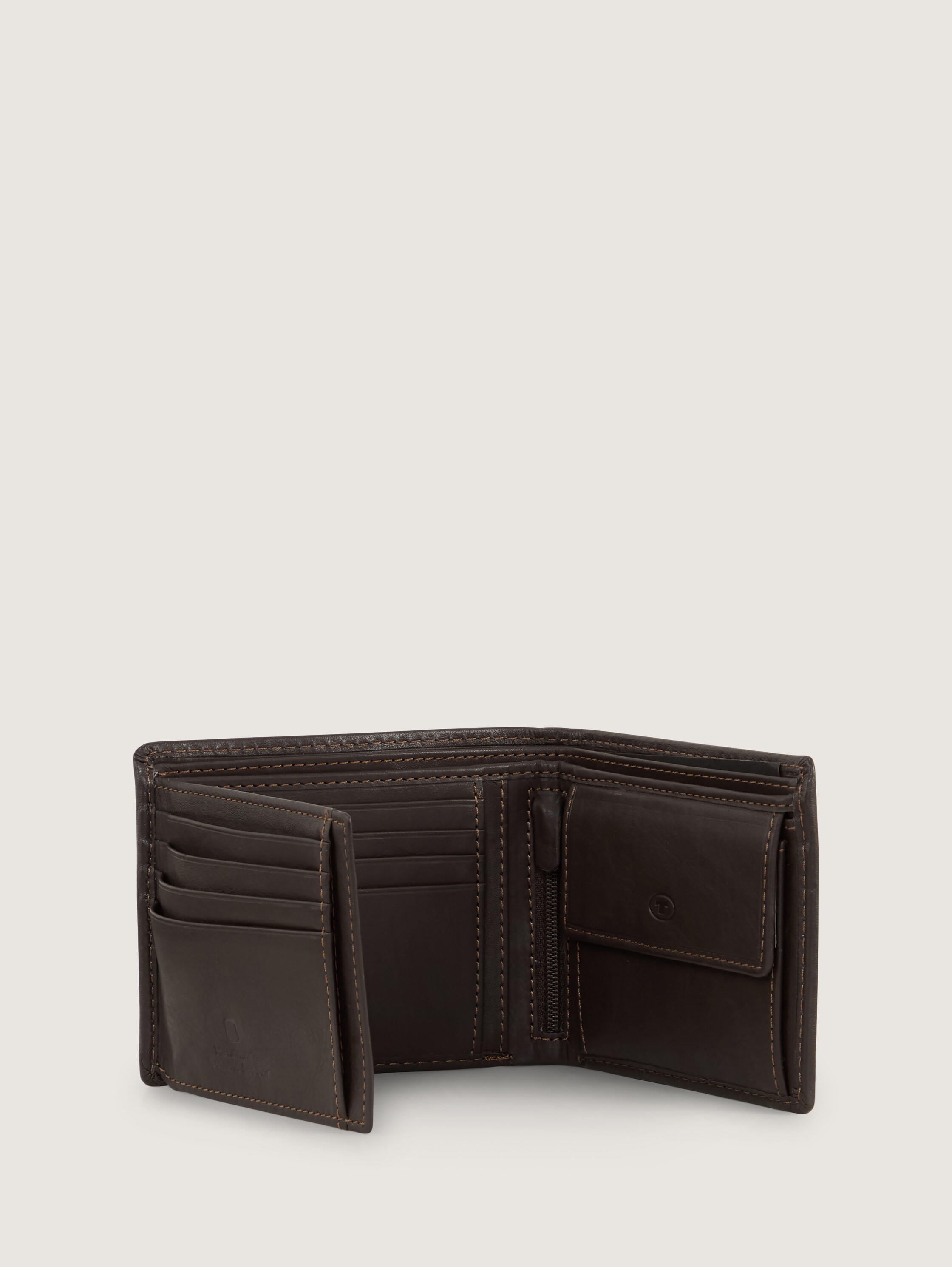 Fold-over leather purse - braun_brown - 
