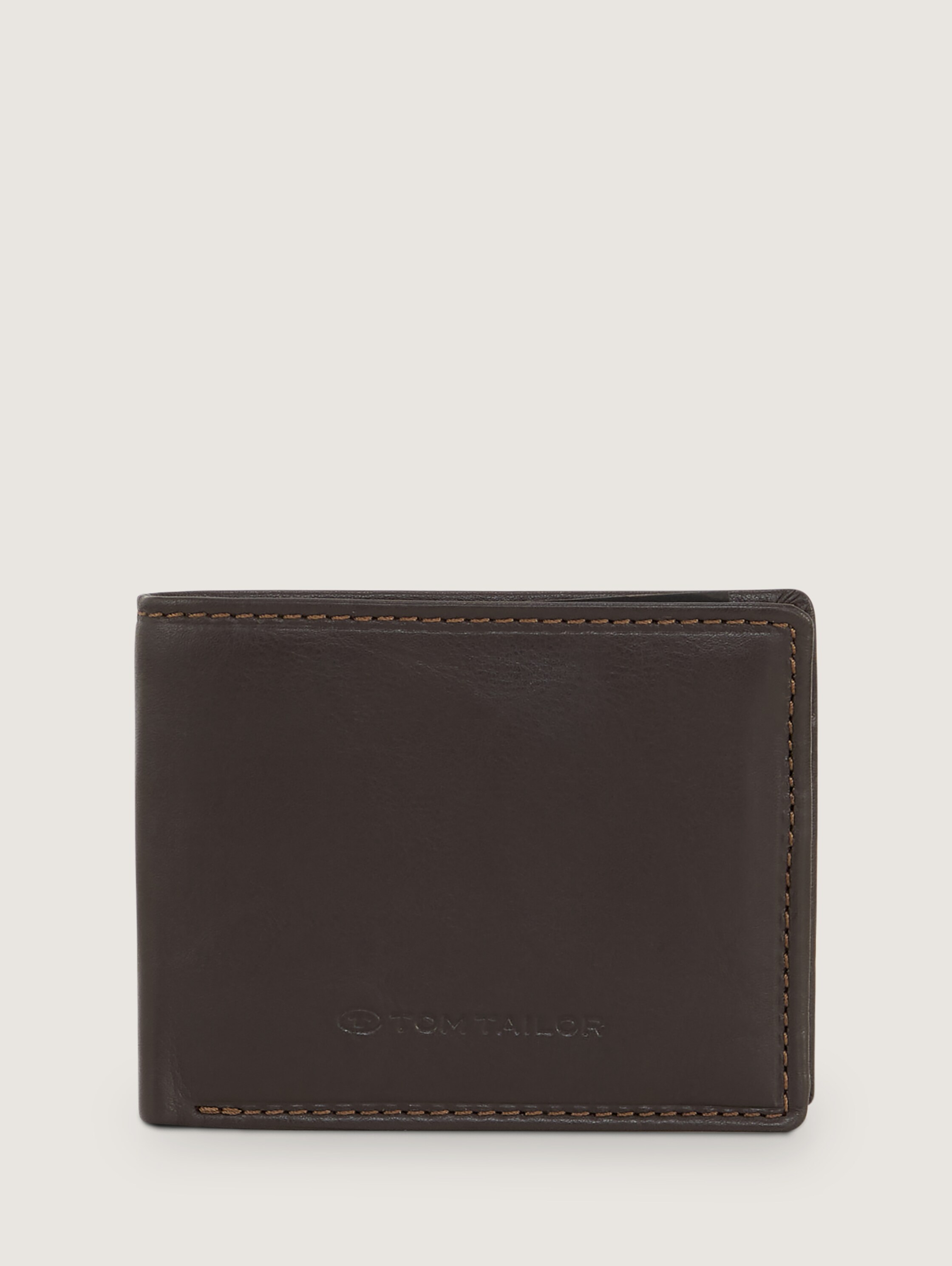 Fold-over leather purse - braun_brown - 