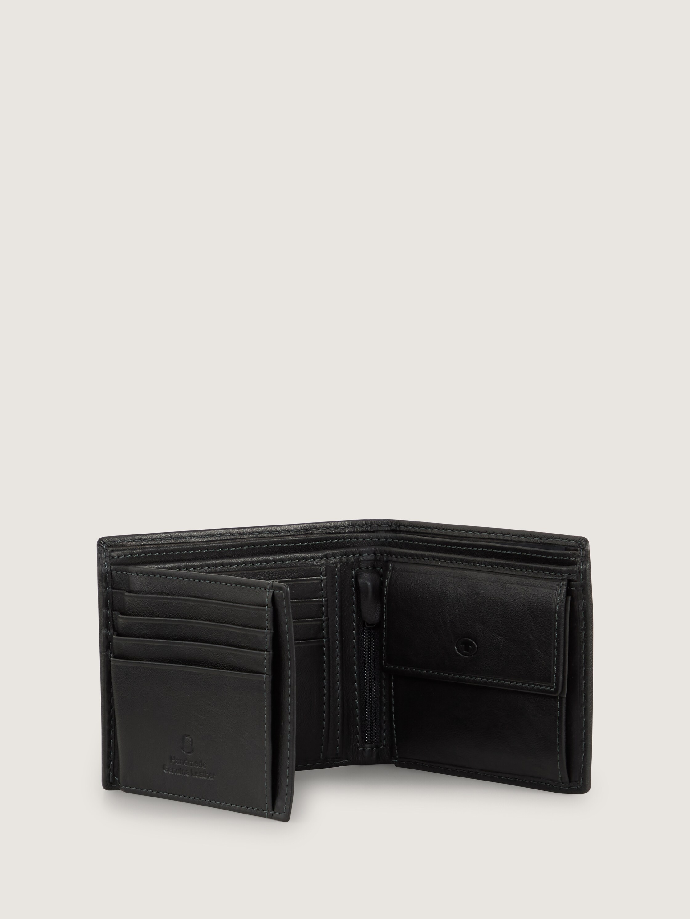 Fold-over leather purse - schwarz_black - 