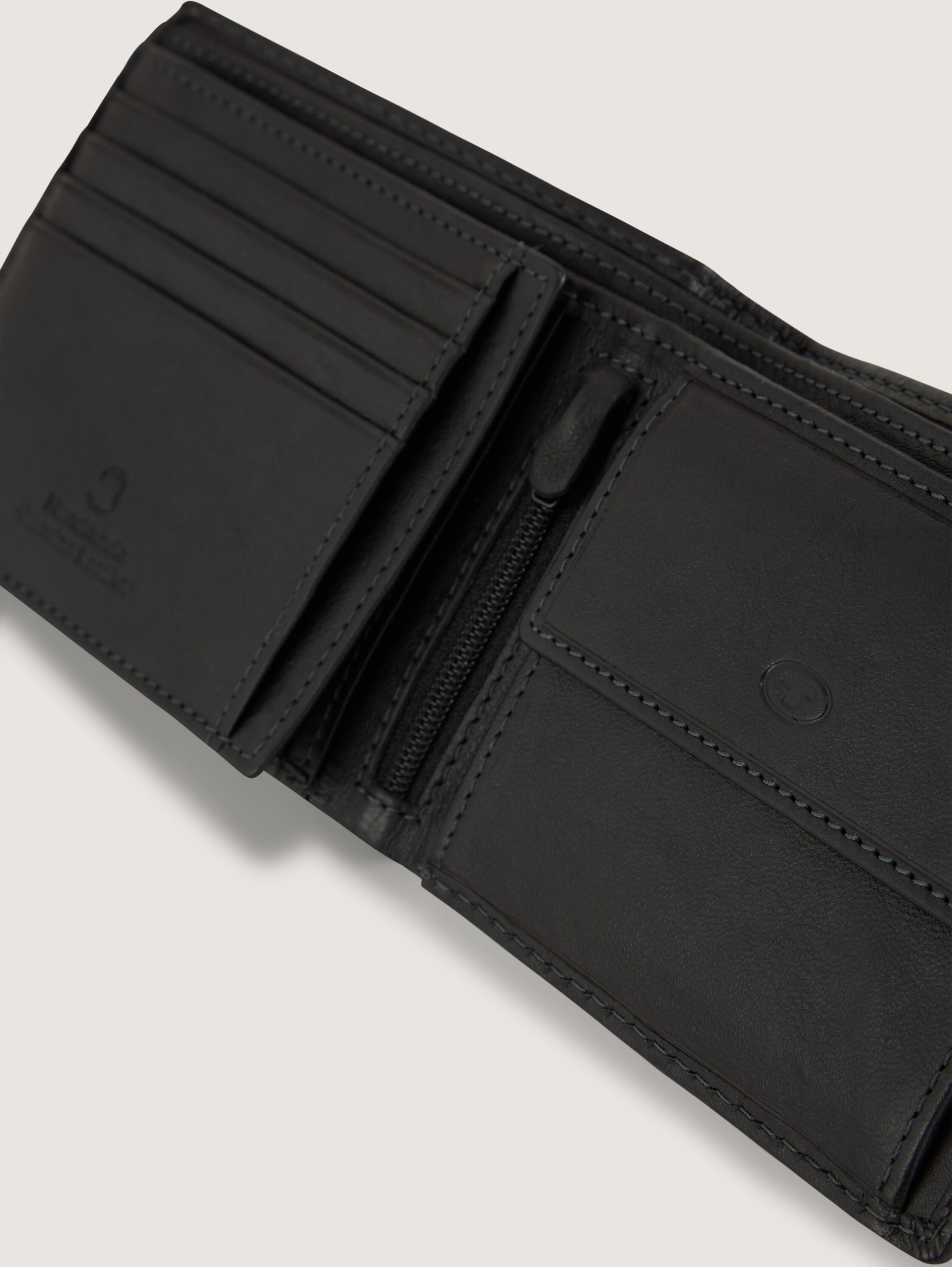 Fold-over leather purse - schwarz_black - 