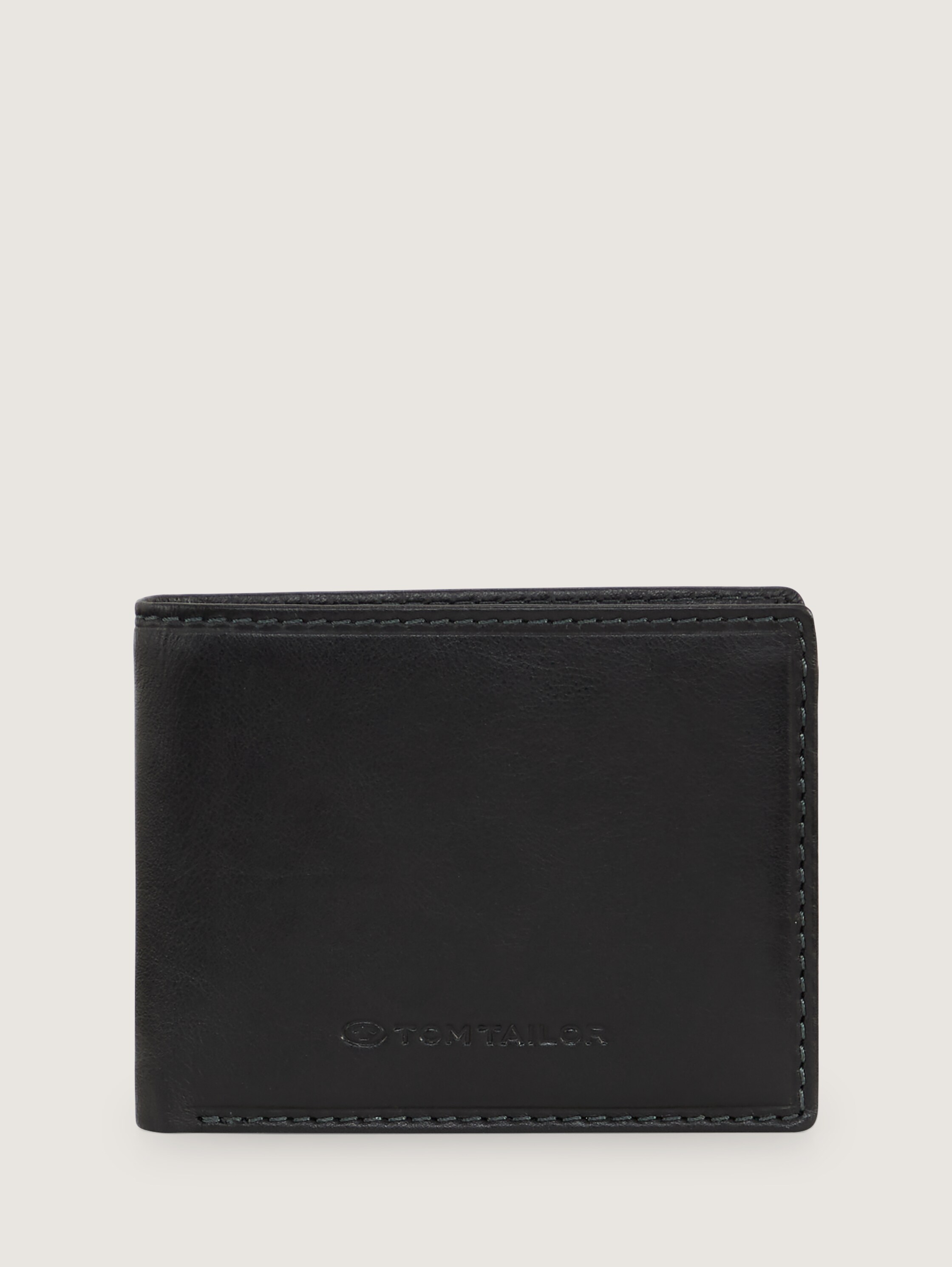 Fold-over leather purse - schwarz_black - 