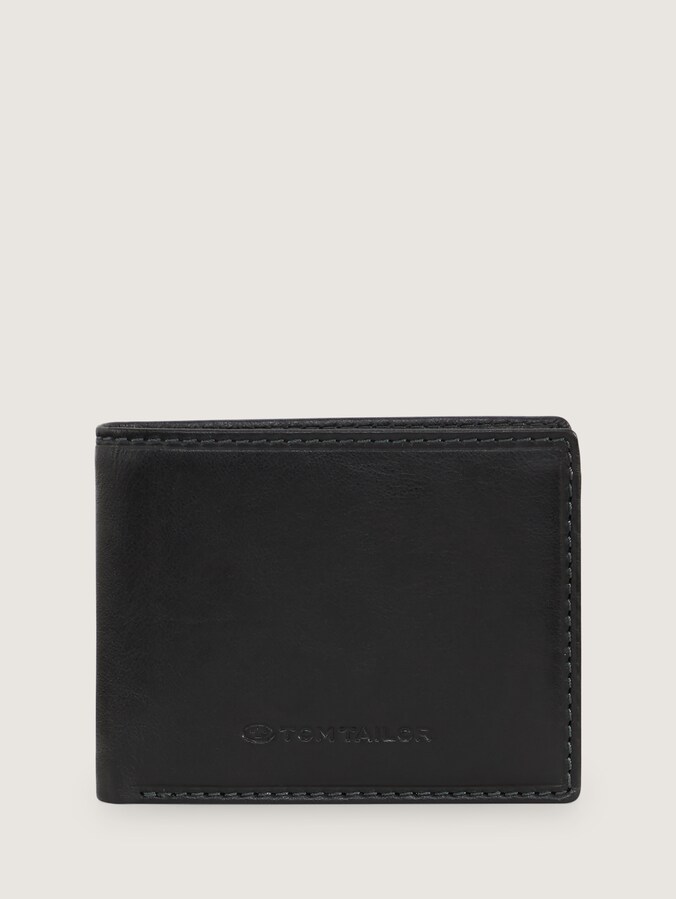 TTLARY Geldbörse aus Leder von Men, schwarz / black