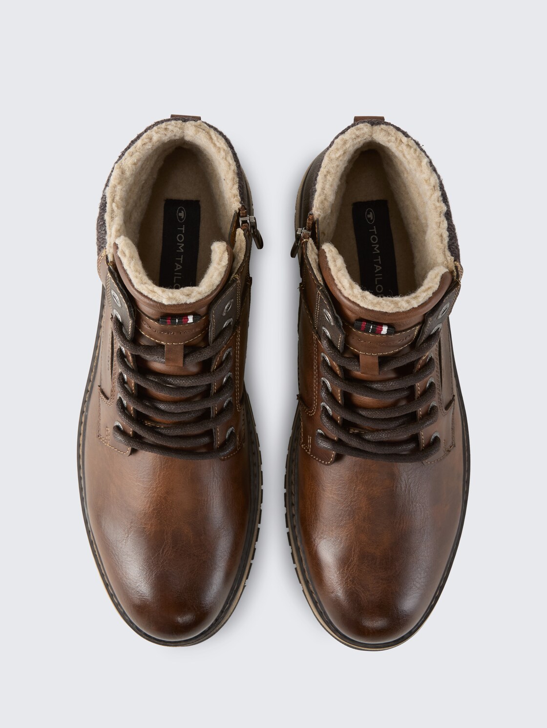 Wasserdichte Stiefeletten mit Fütterung - cognac - Produkt-Ansicht von oben 