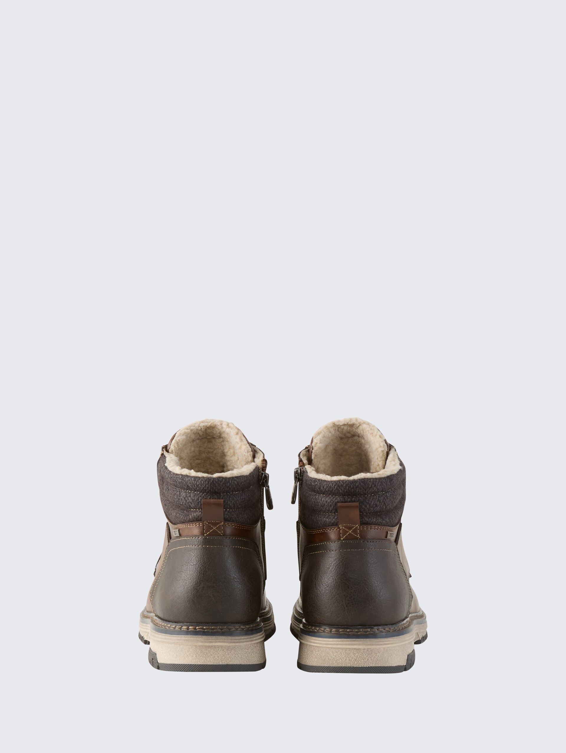 Wasserdichte Stiefeletten mit Fütterung - cognac - Produkt-Rückansicht
