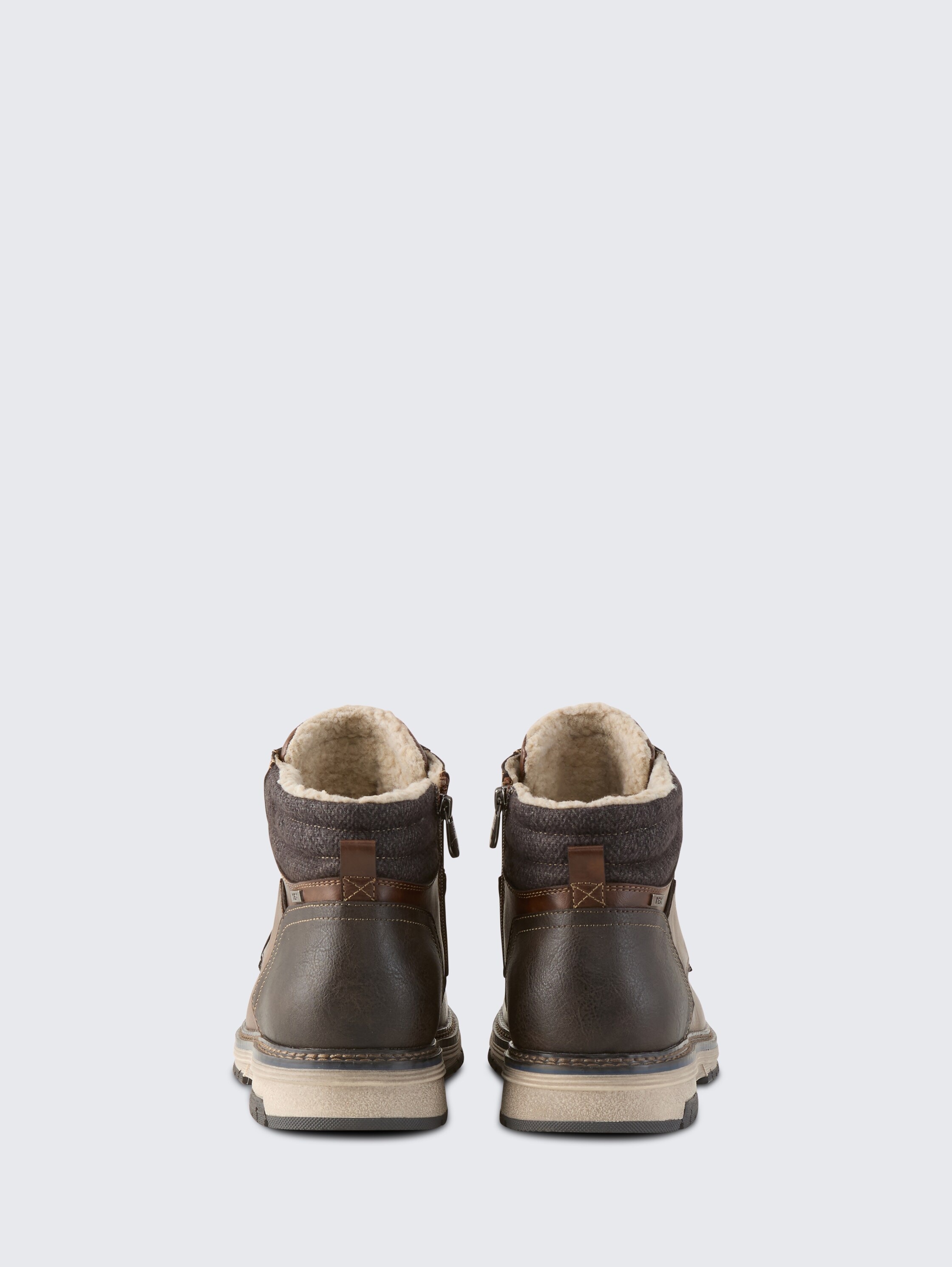 Wasserdichte Stiefeletten mit Fütterung - cognac - 