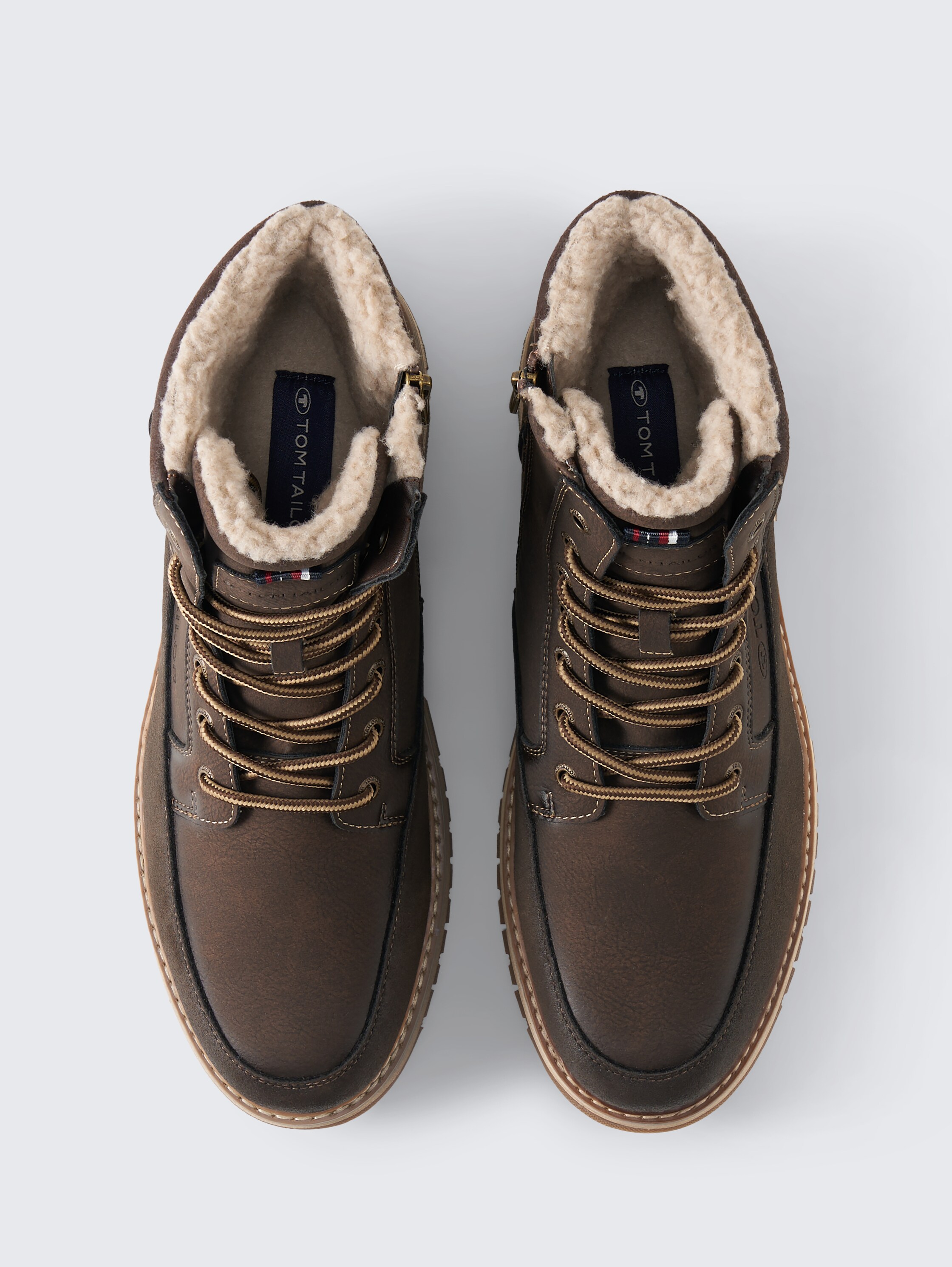 Waterdichte enkellaarsjes met voering - mokka - 