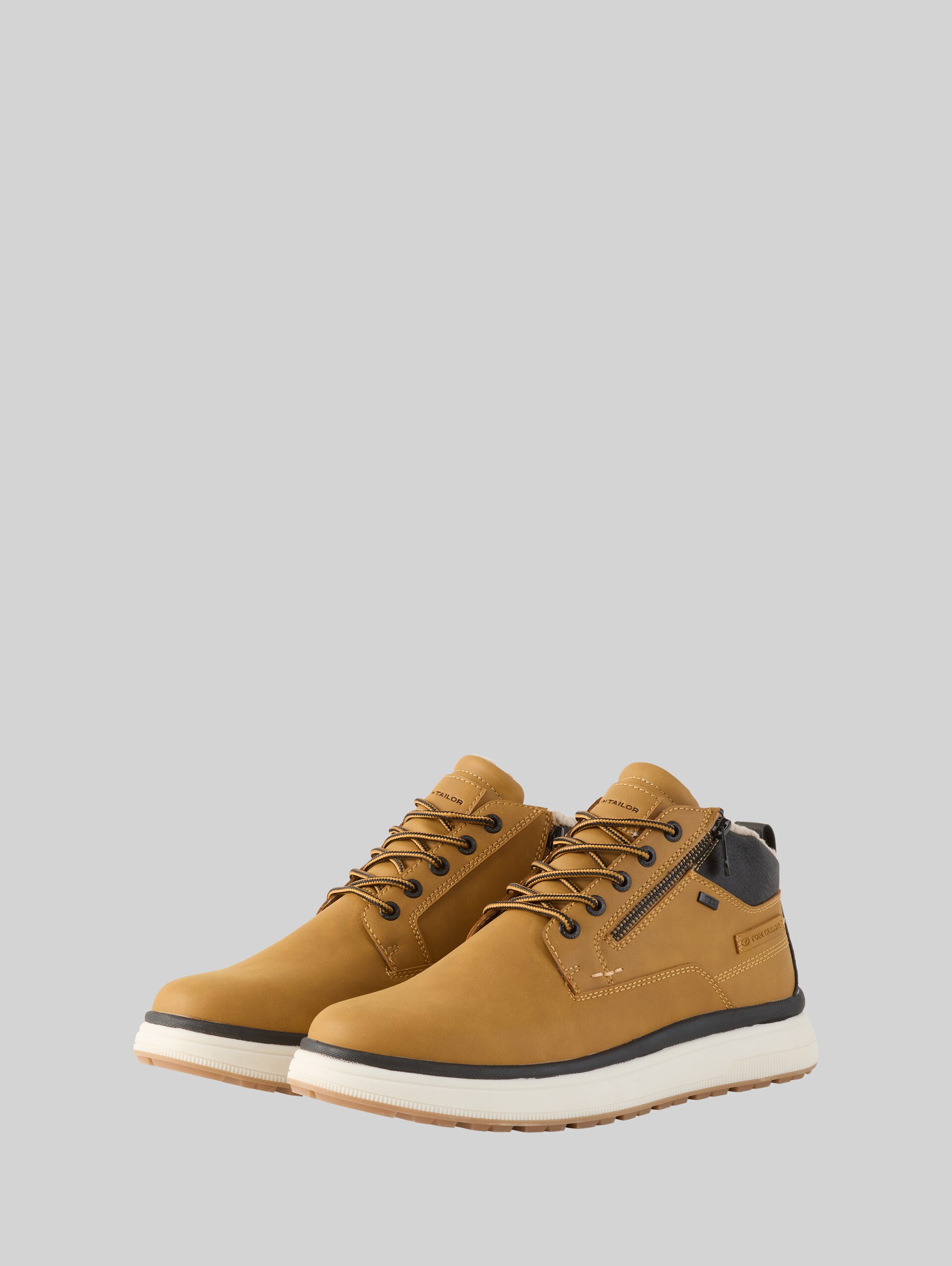 Waterproof lace-up shoes - camel - side product view