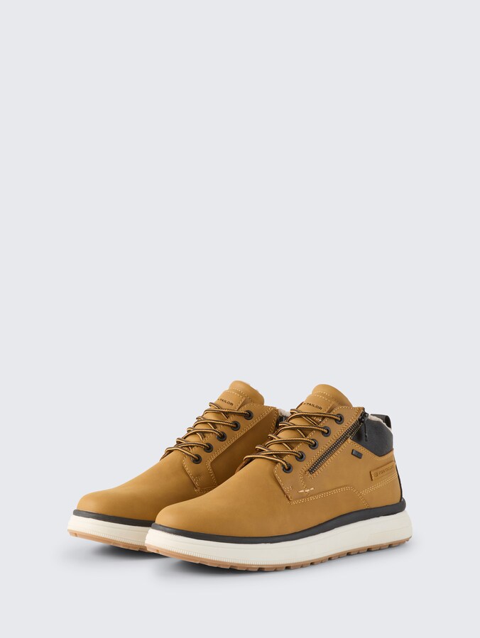 Waterproof lace-up shoes by Men, camel