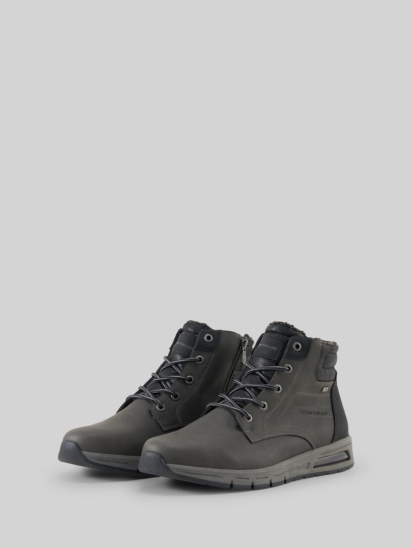 Bottines imperméables avec doublure par Men, coal