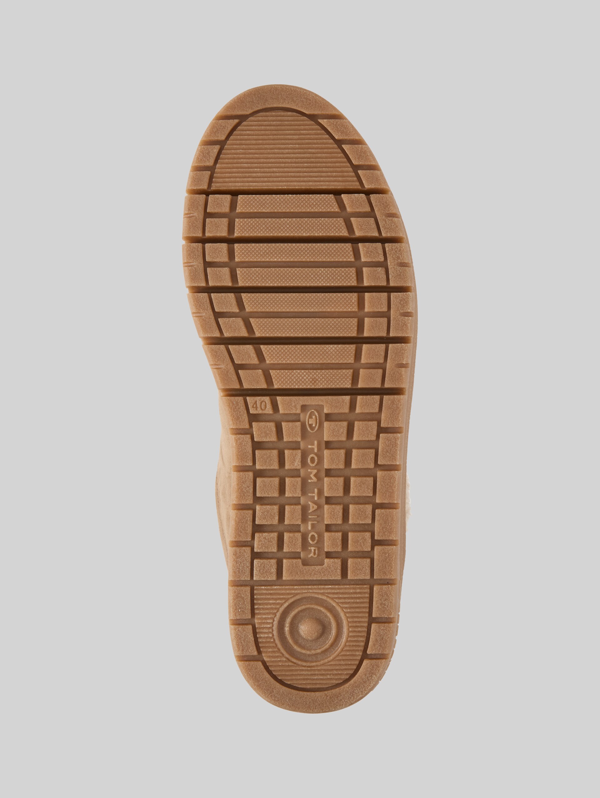 Lined trainers with platform sole - fango - Product view sole 