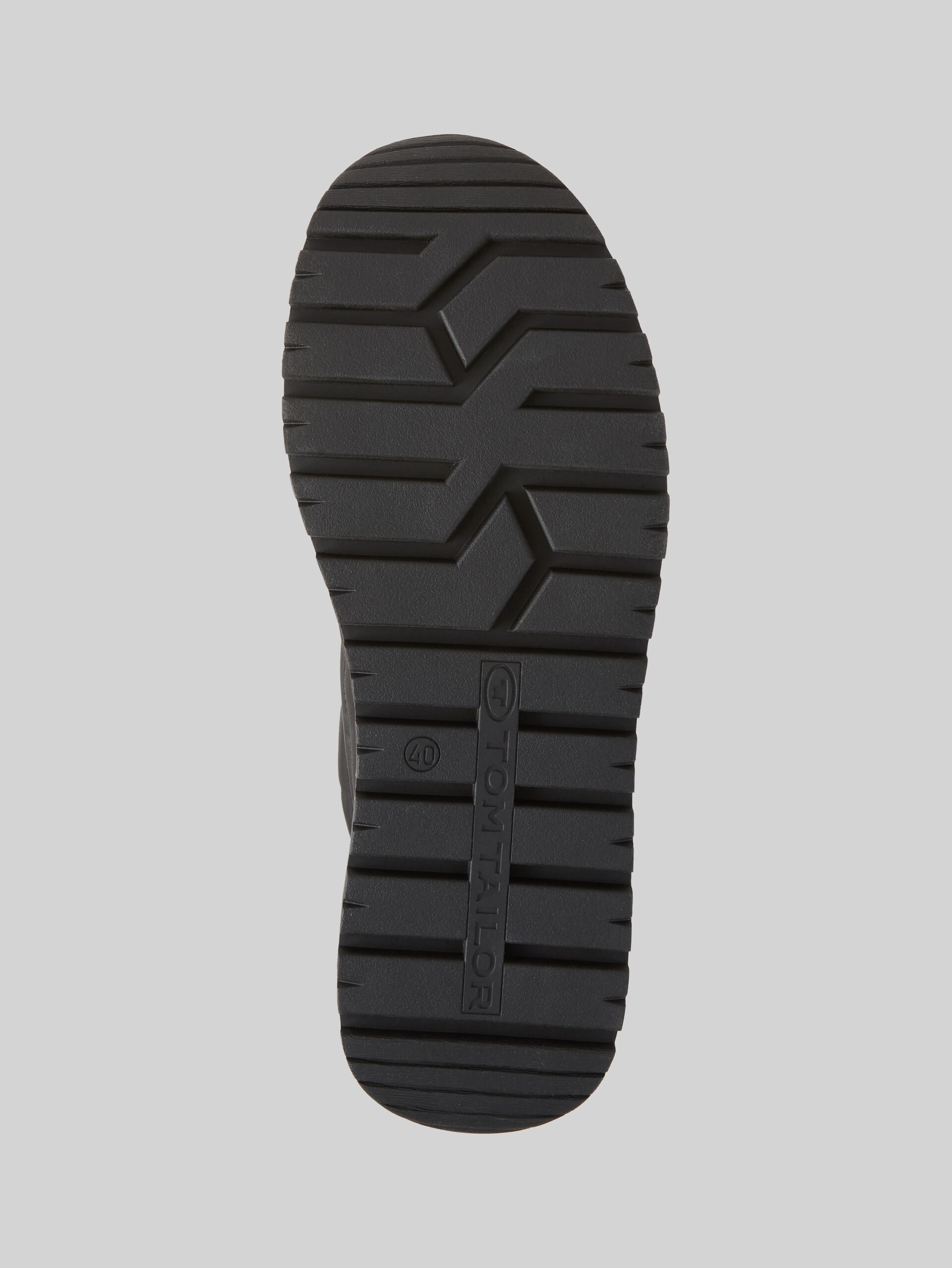 Waterproof ankle boots with lining - black - Product view sole 