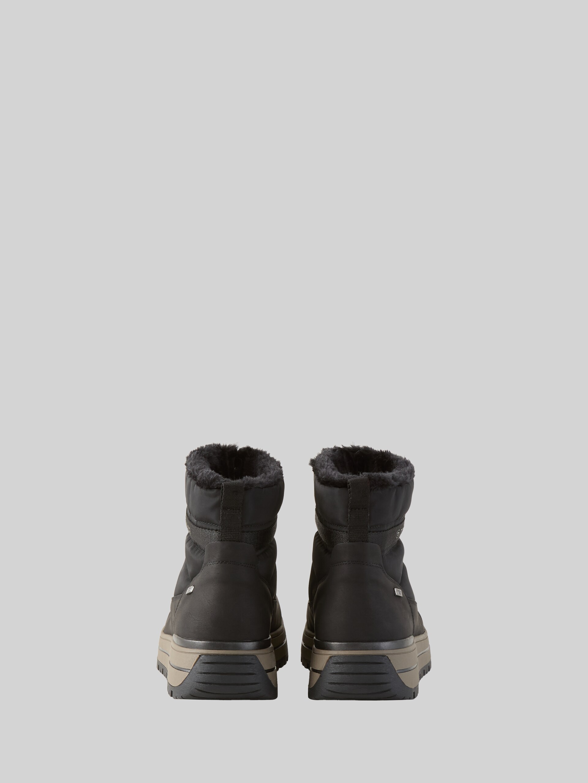 Waterproof ankle boots with lining - black - Product rear view