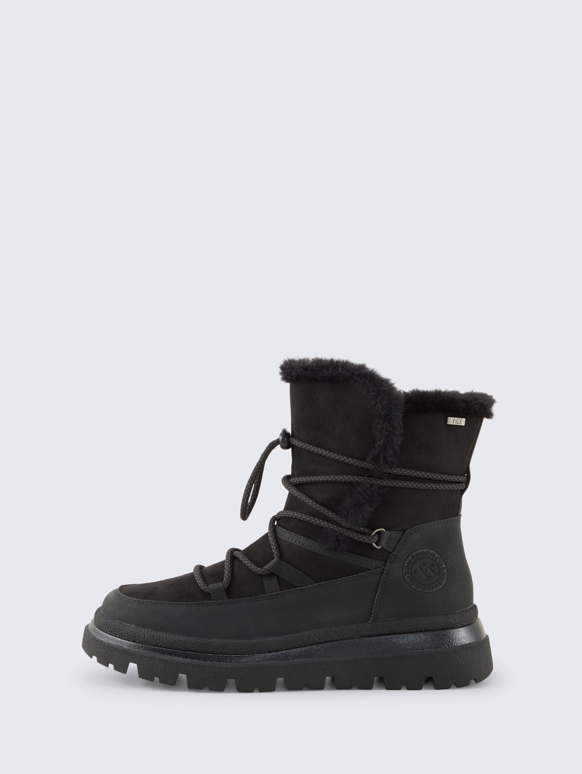 Wasserfeste Schneestiefel mit Schnürung - black - seitliche Produkt-Ansicht