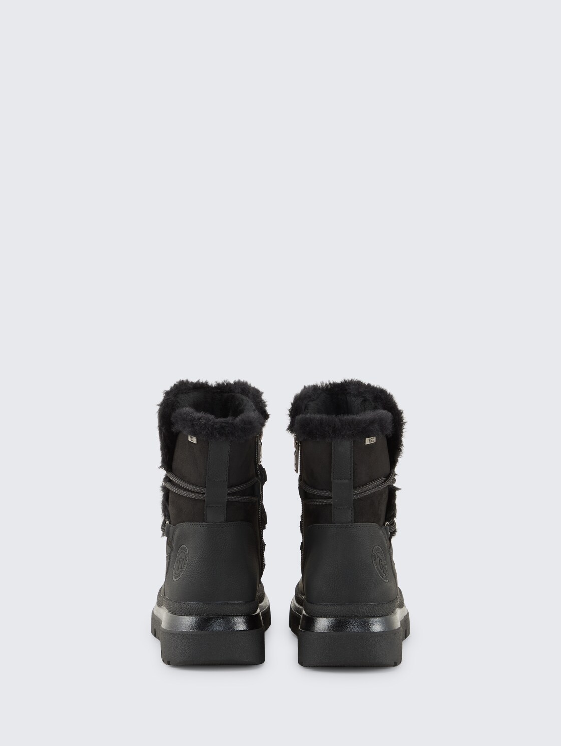 Wasserfeste Schneestiefel mit Schnürung - black - Produkt-Rückansicht