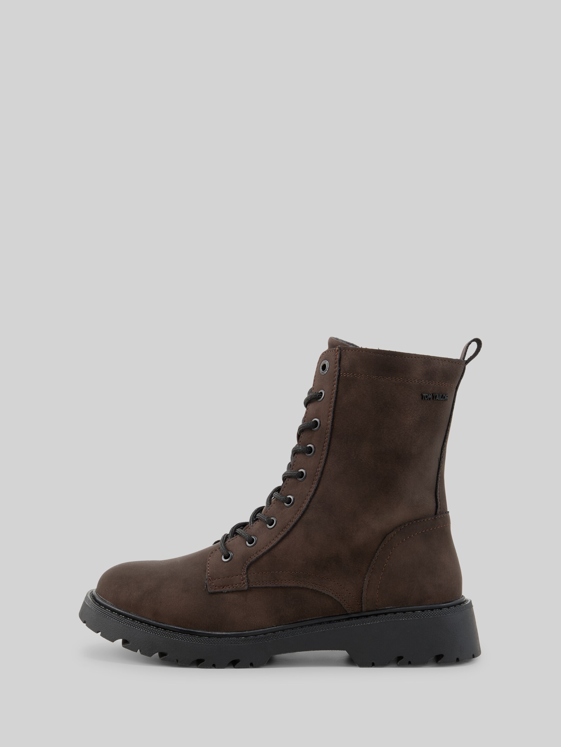 Bottes à lacets doublées - mokka - vue latérale du produit