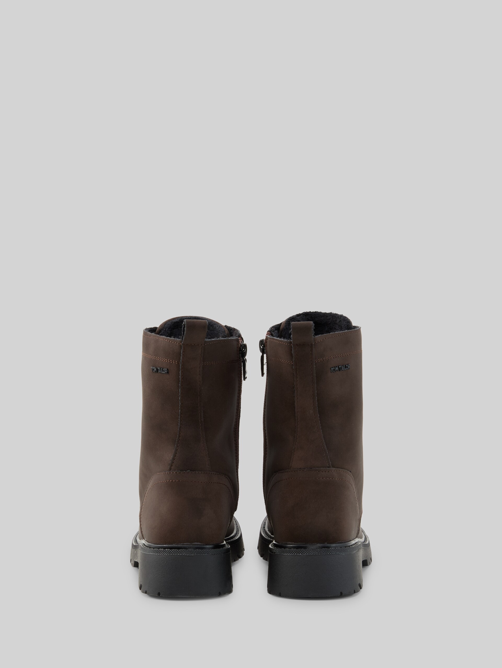 Bottes à lacets doublées - mokka - Vue arrière du produit