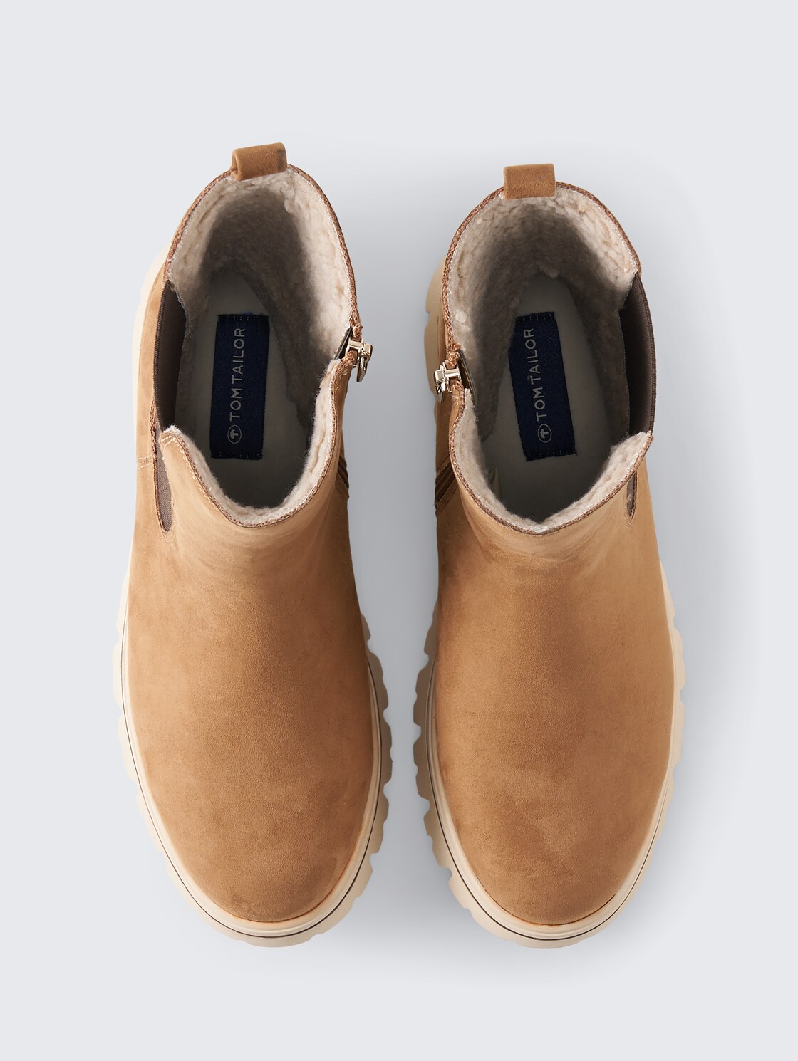 Wasserfeste Stiefel mit Fütterung - sand - Produkt-Ansicht von oben 