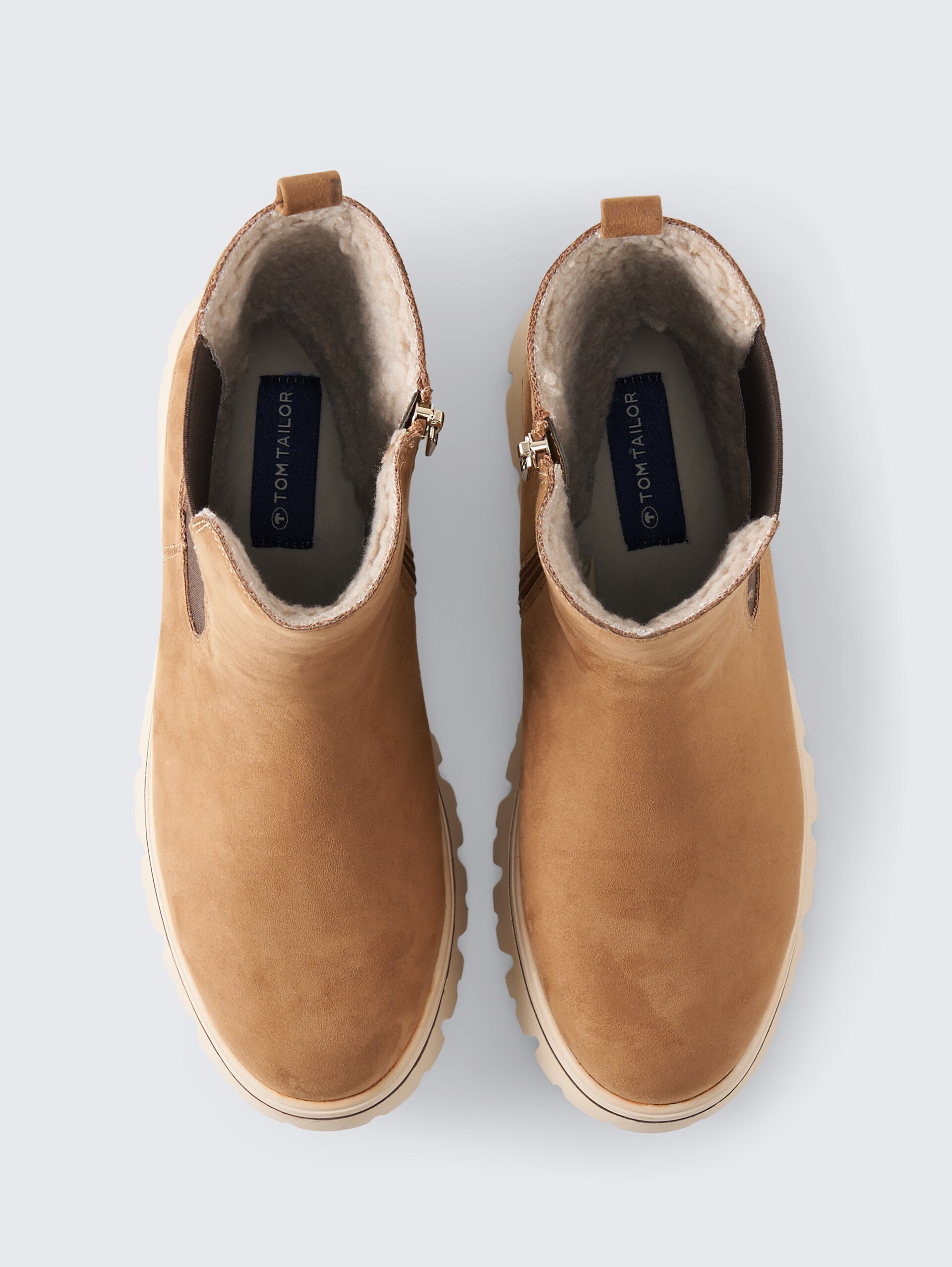 Wasserfeste Stiefel mit Fütterung - sand - Produkt-Ansicht von oben 