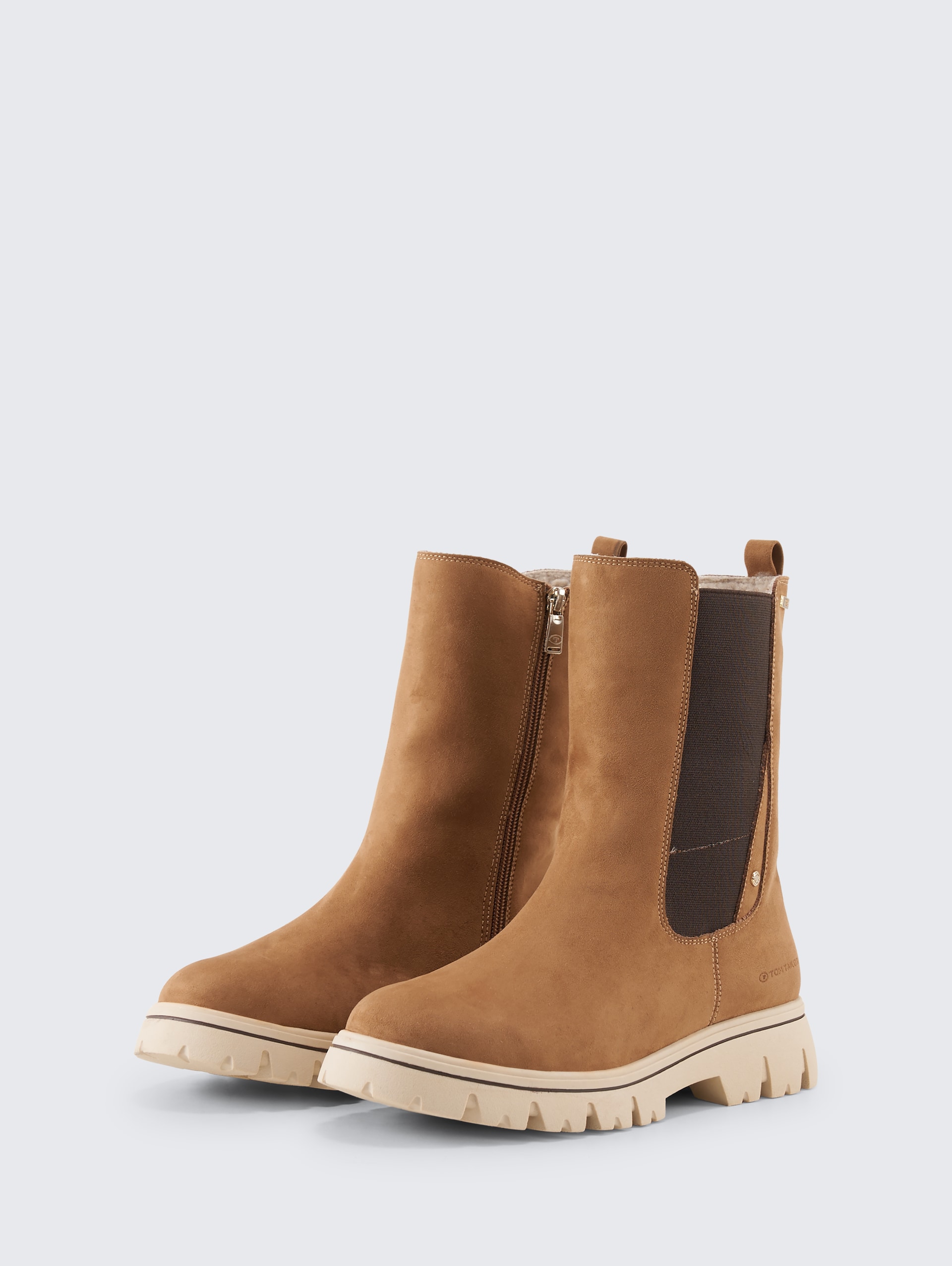 Wasserfeste Stiefel mit Fütterung - sand - seitliche Produkt-Ansicht