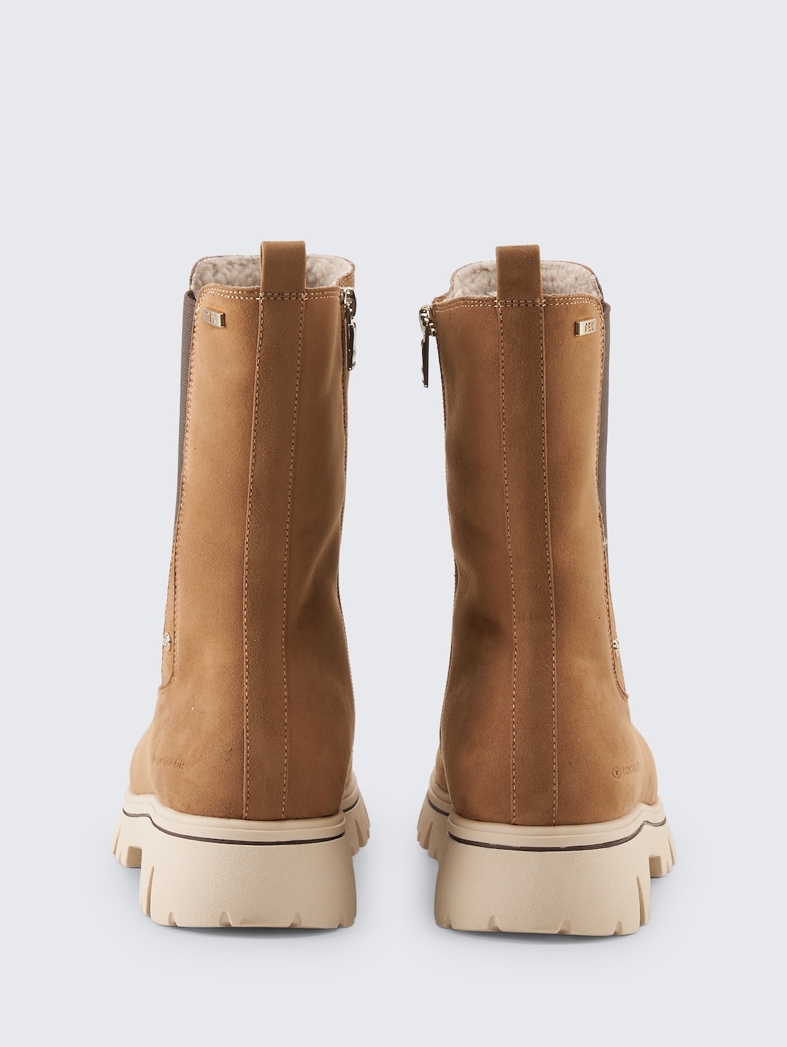 Wasserfeste Stiefel mit Fütterung - sand - Produkt-Rückansicht