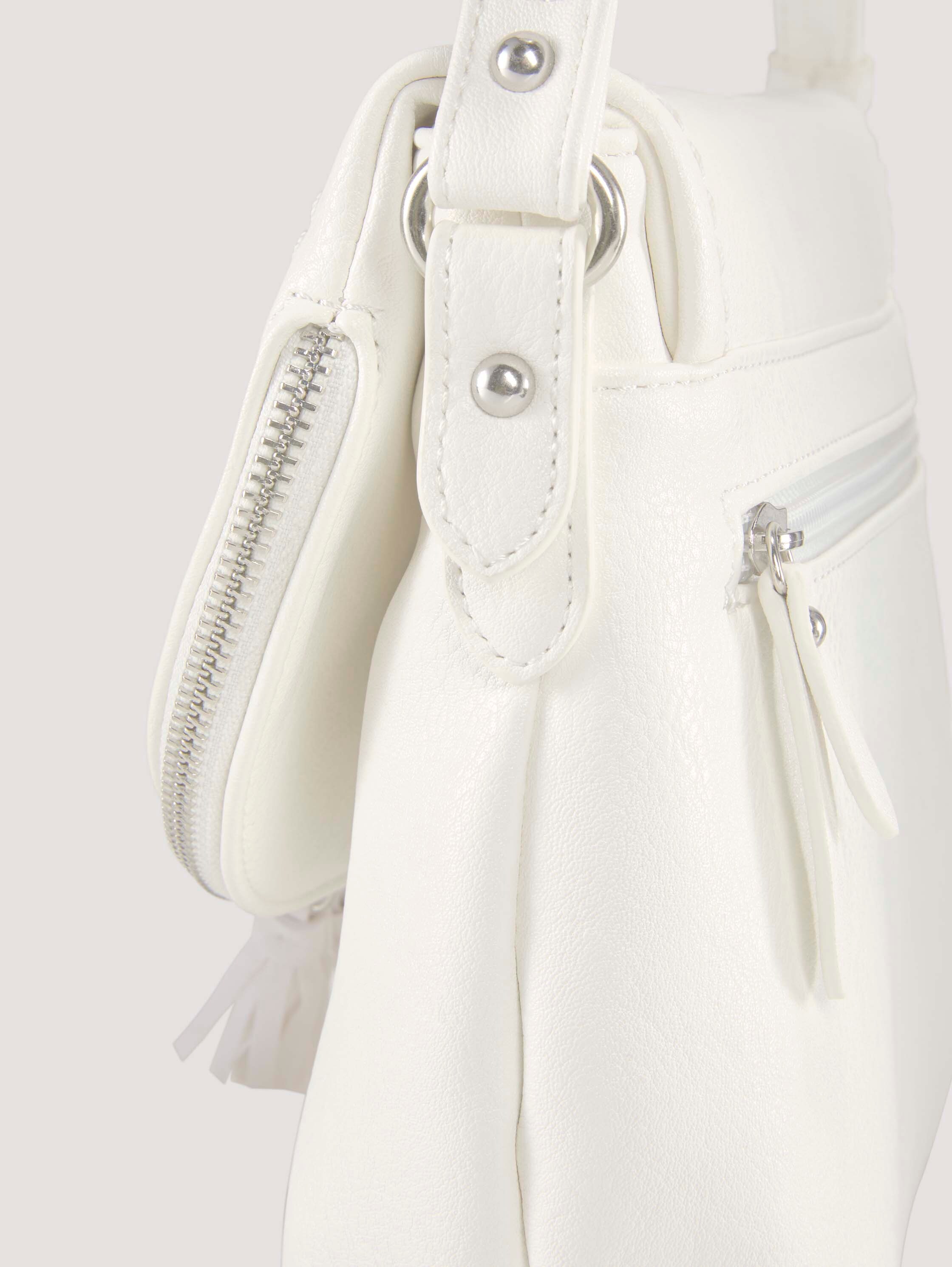 Umhängetasche mit Quasten-Detail - white_1 - 