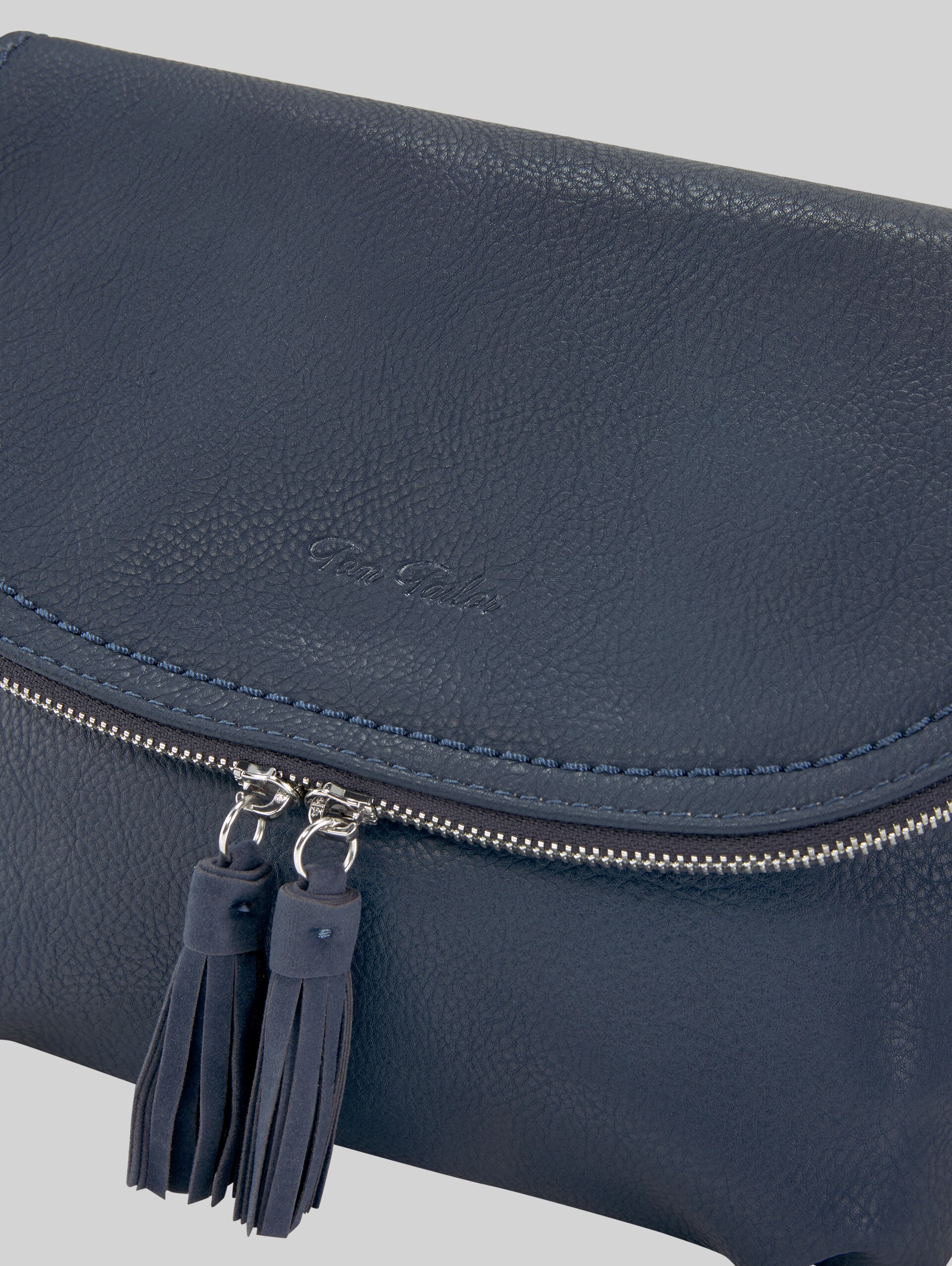 TTLARI shoulder bag with tassel detail - blue - side product view 