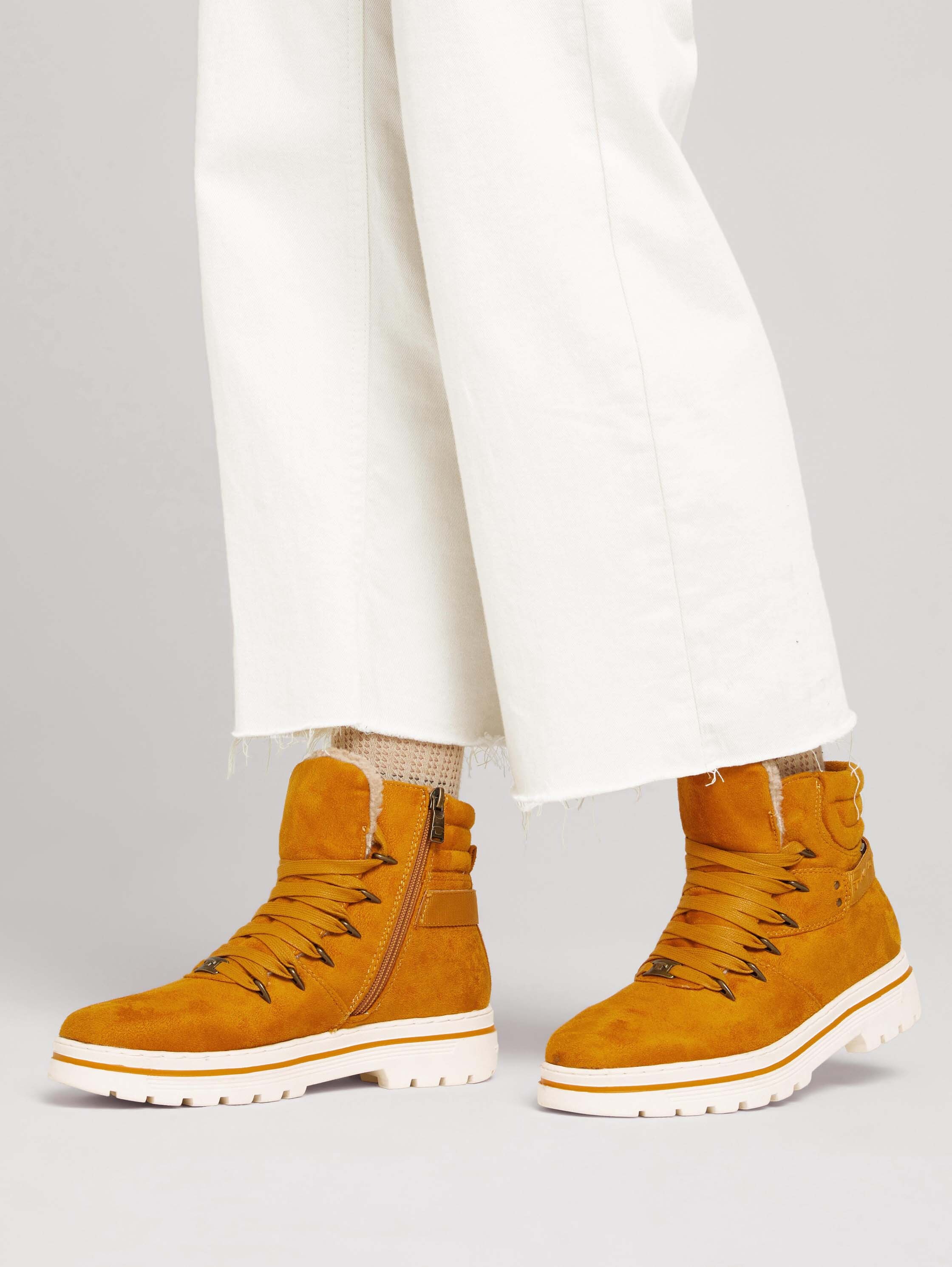 Gefütterter Stiefel von Women, curry