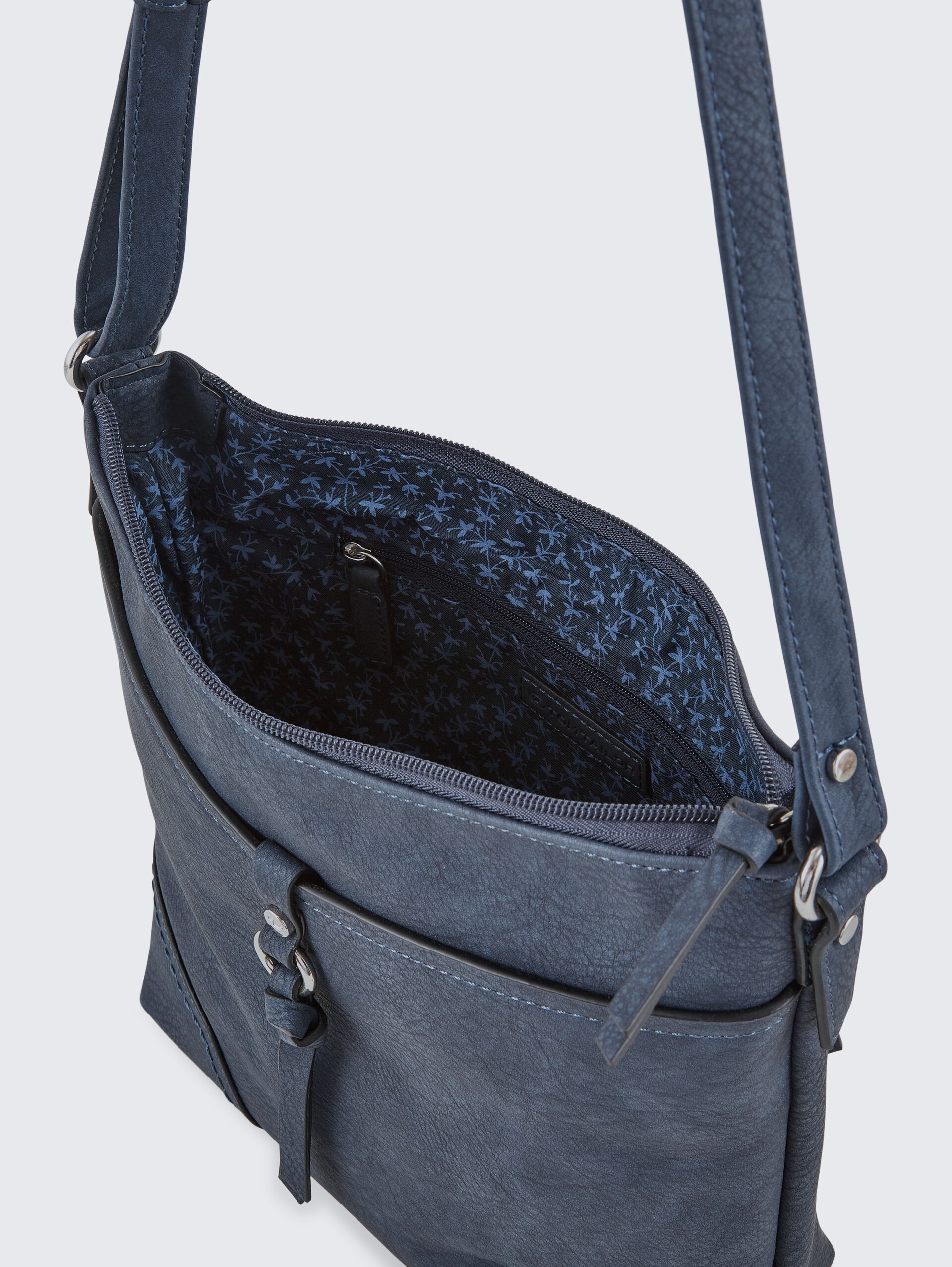 TTIMERI S Umhängetasche mit Quasten-Detail - blue - seitliche Produkt-Ansicht 