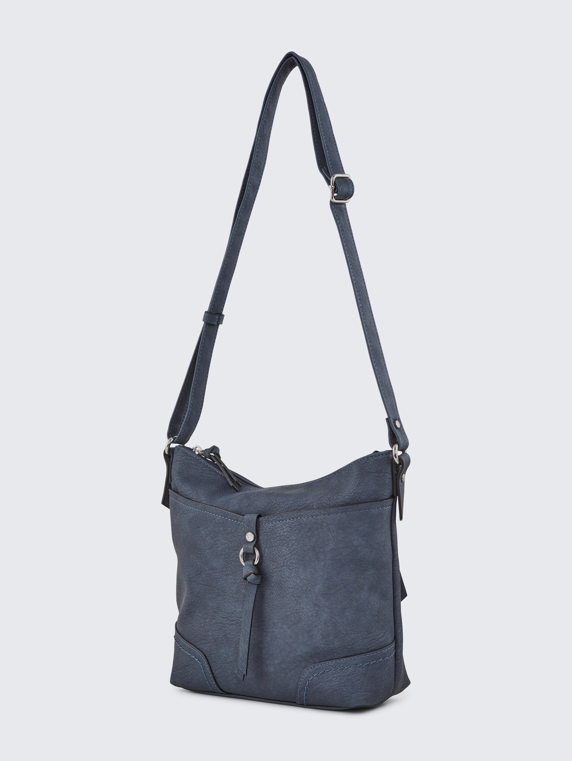 TTIMERI S Umhängetasche mit Quasten-Detail - blue - seitliche Produkt-Ansicht 