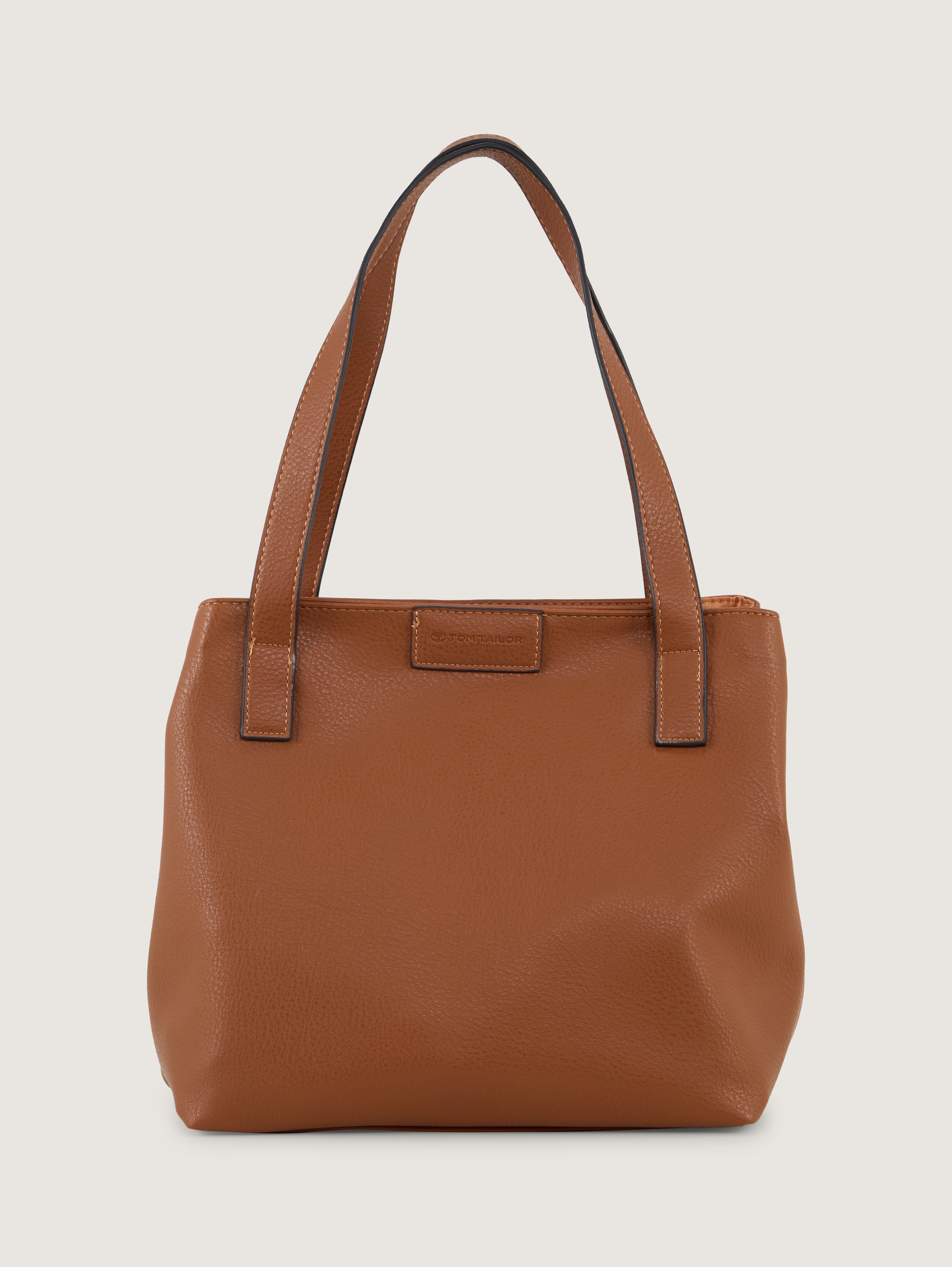 TTMIRI L Shopper mit Logo-Badge von Women, cognac / brandy