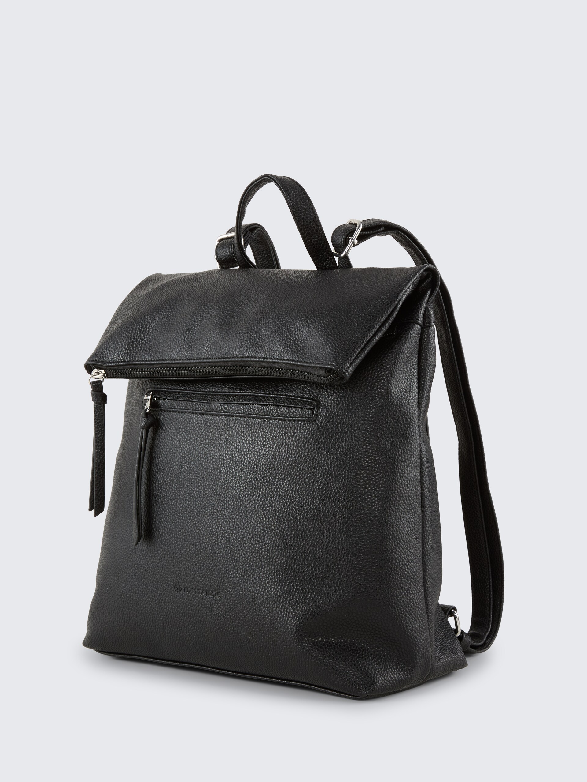 TTTINNA Rucksack mit Umschlag - schwarz / black - seitliche Produkt-Ansicht 